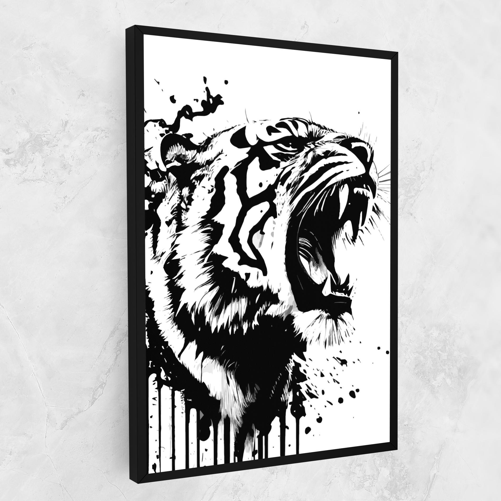 Leinwandbild Ink Art Tiger mockup 1
