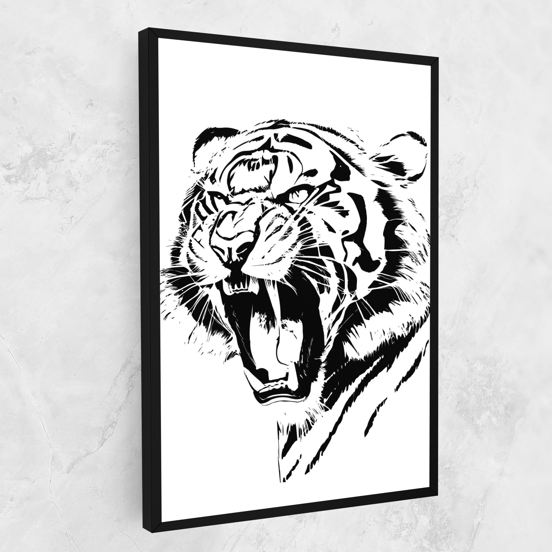 Leinwandbild Roaring Tiger mockup 1