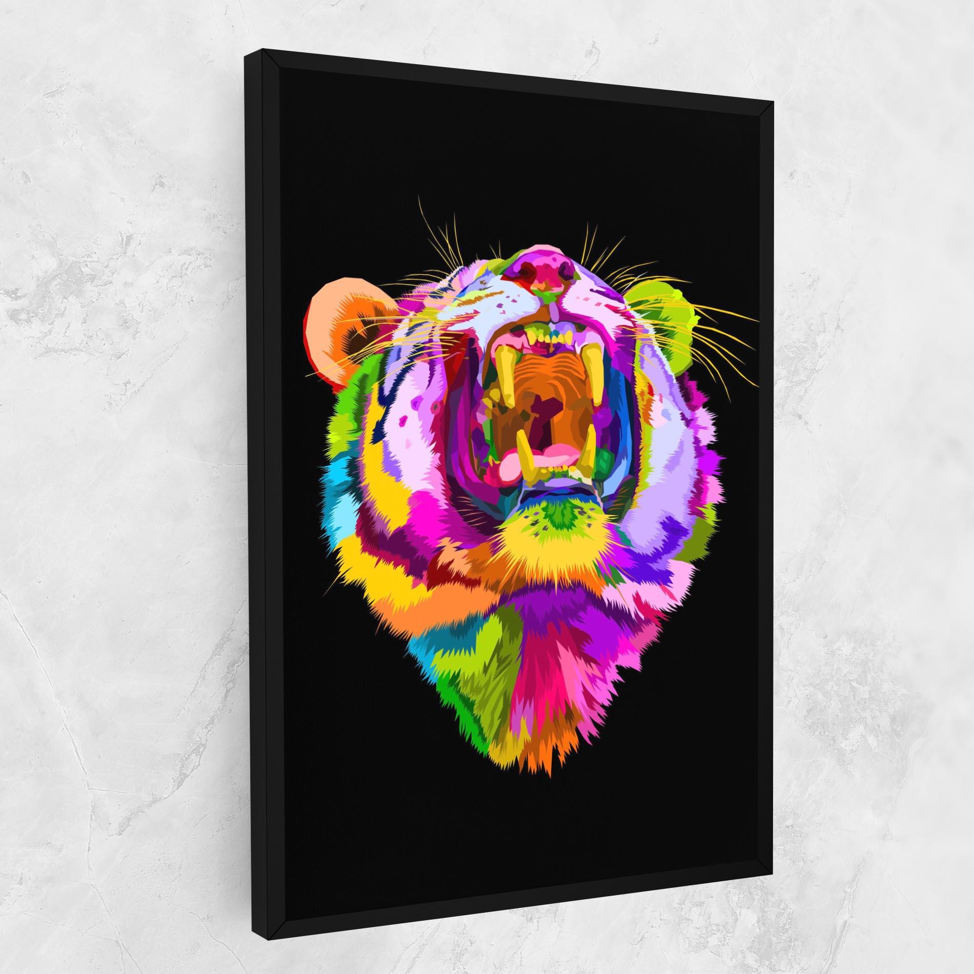 Leinwandbild Tiger Mix Color mockup 1