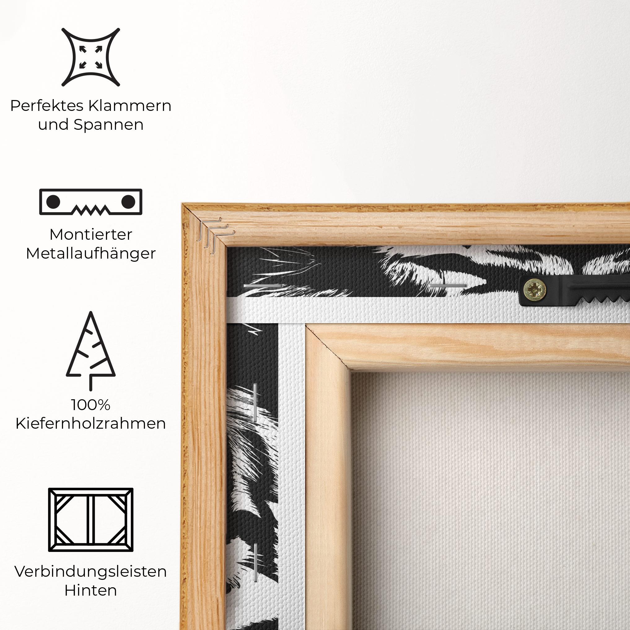 Leinwandbild Big Eyes Tiger mockup 5