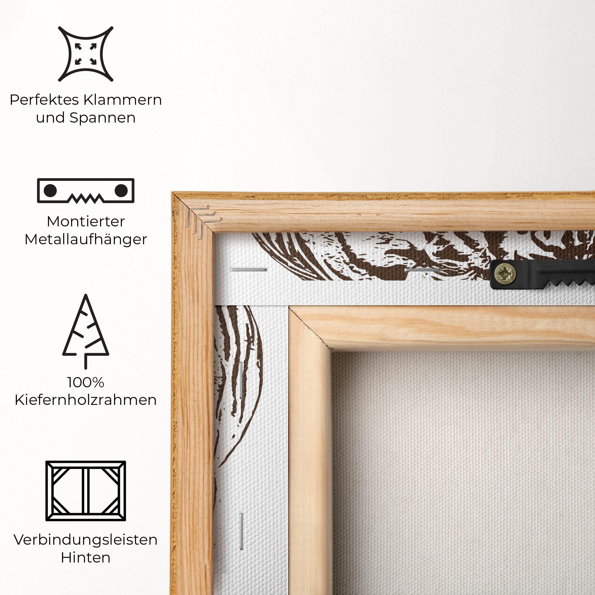 Leinwandbild Brown Line Tiger mockup 5