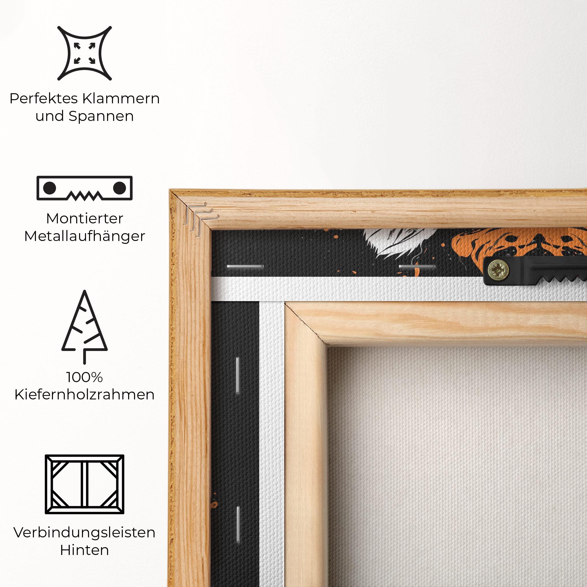 Leinwandbild Fire Tiger mockup 5