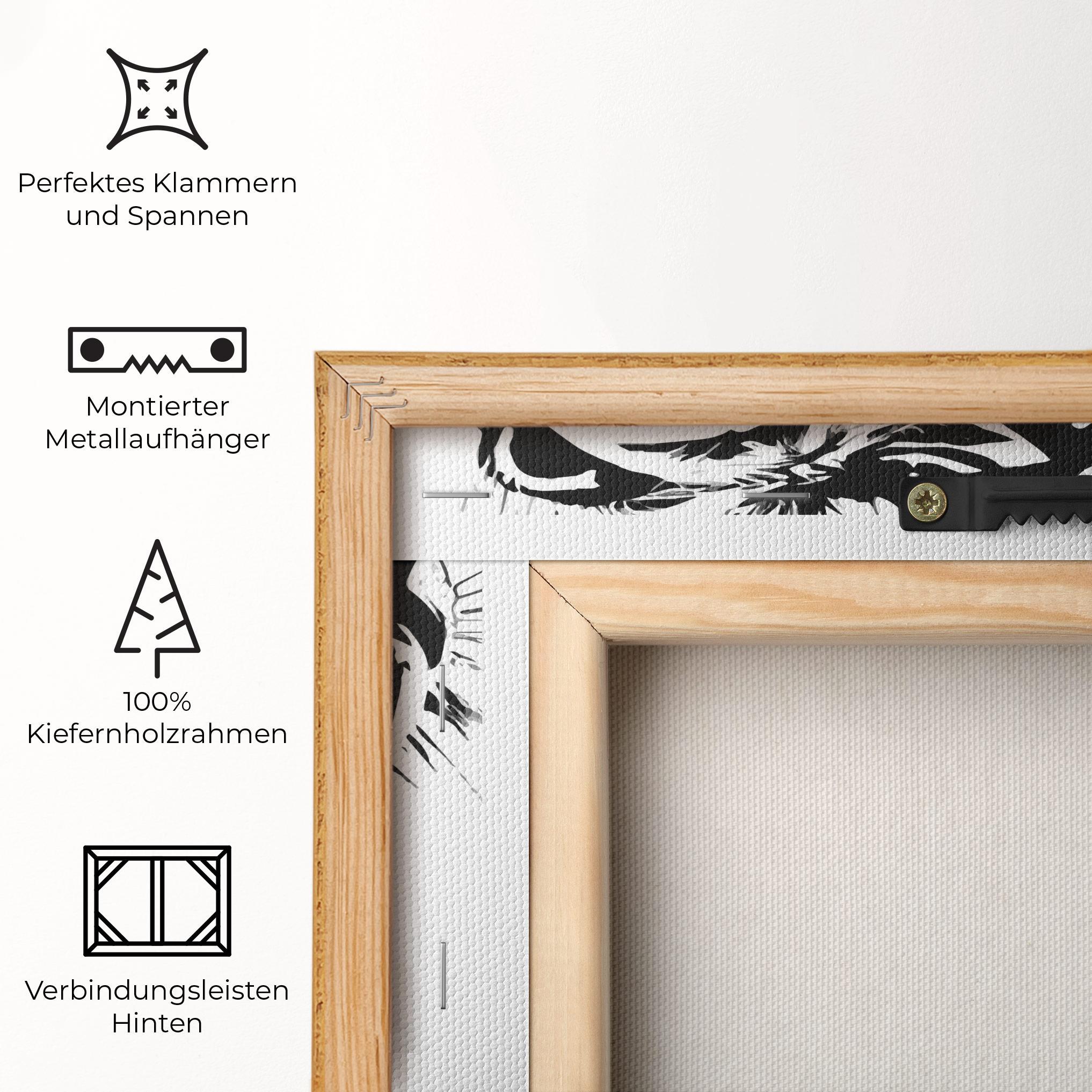 Leinwandbild Ink Art Tiger mockup 5