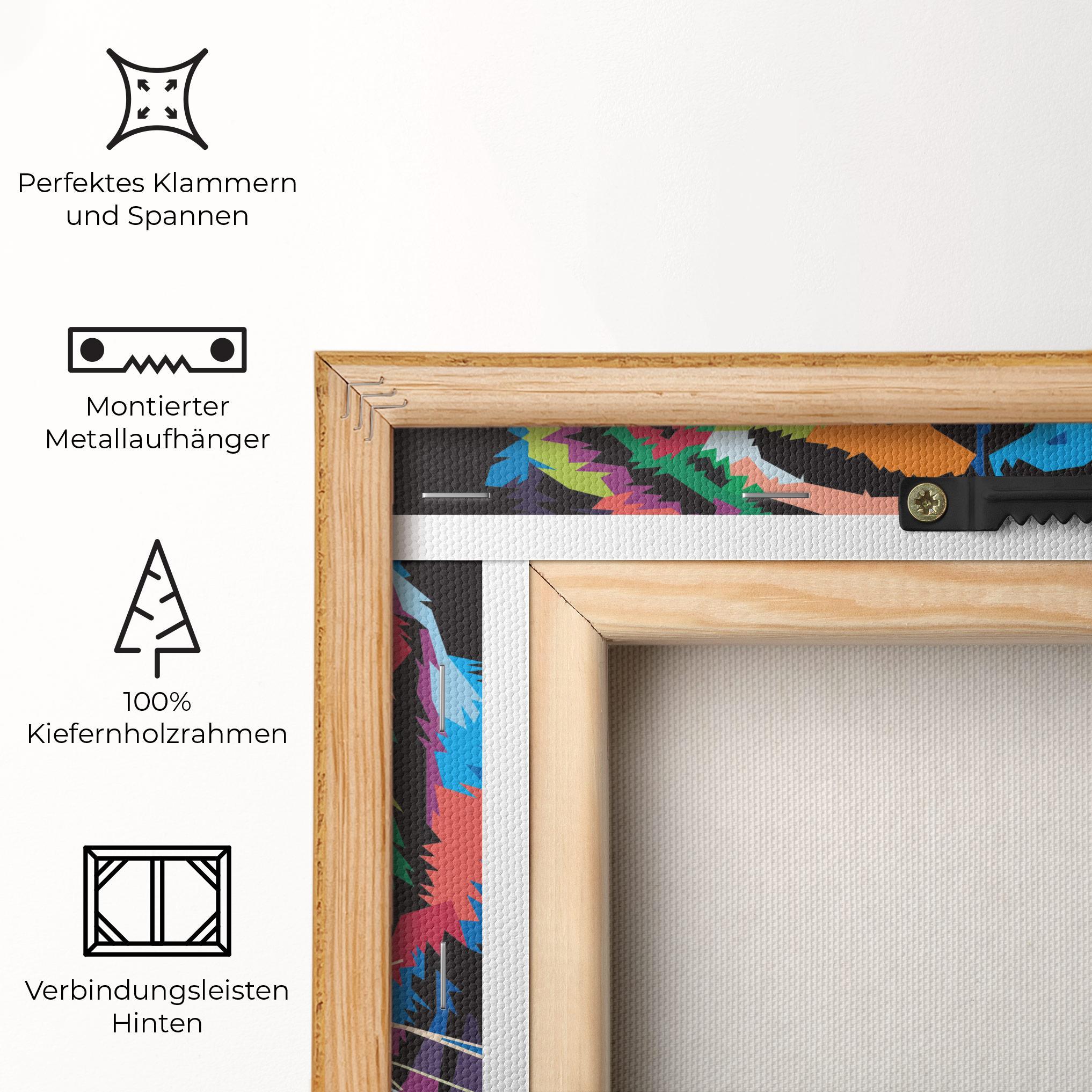 Leinwandbild Mix Color Tiger mockup 5