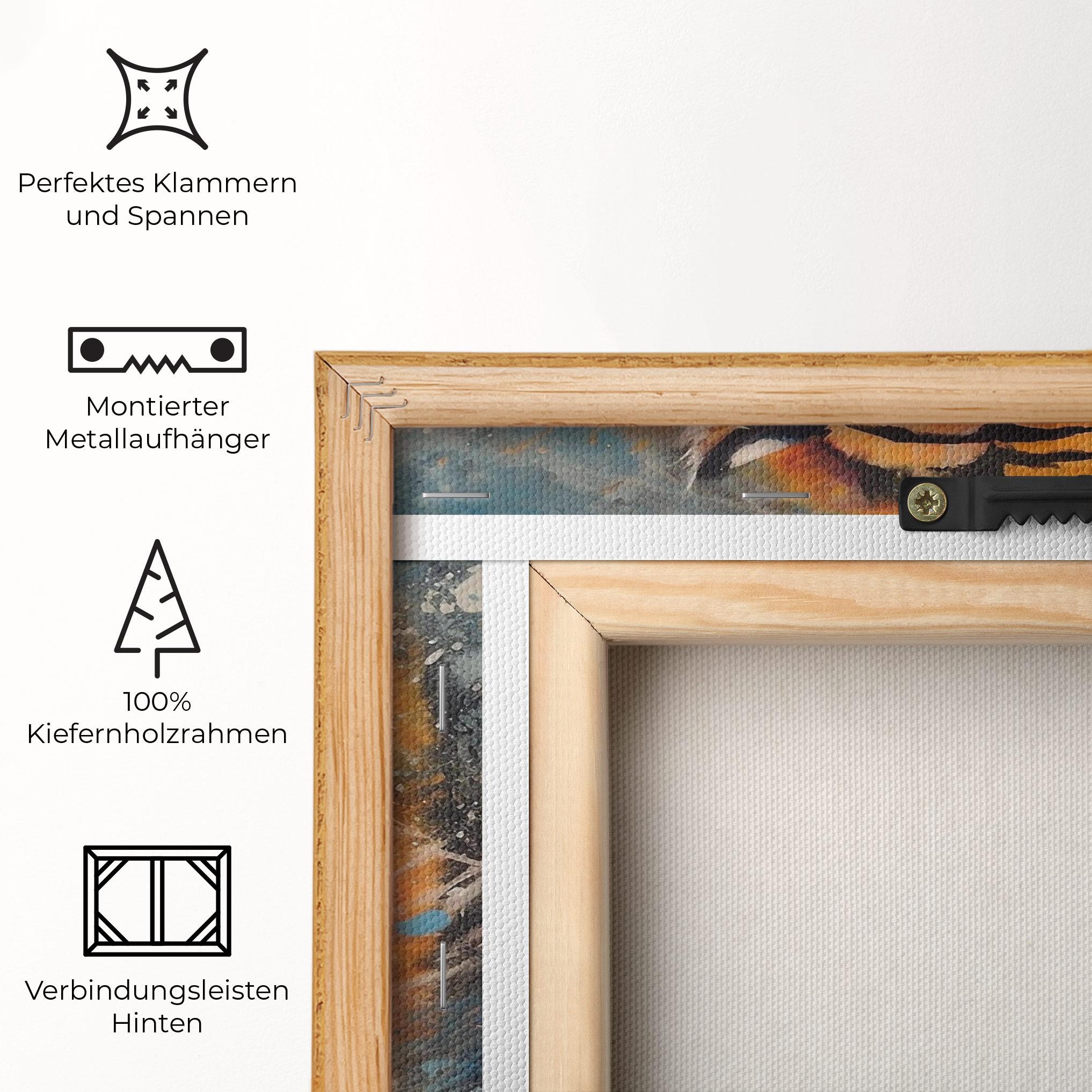 Leinwandbild Orange Tiger Painting mockup 5