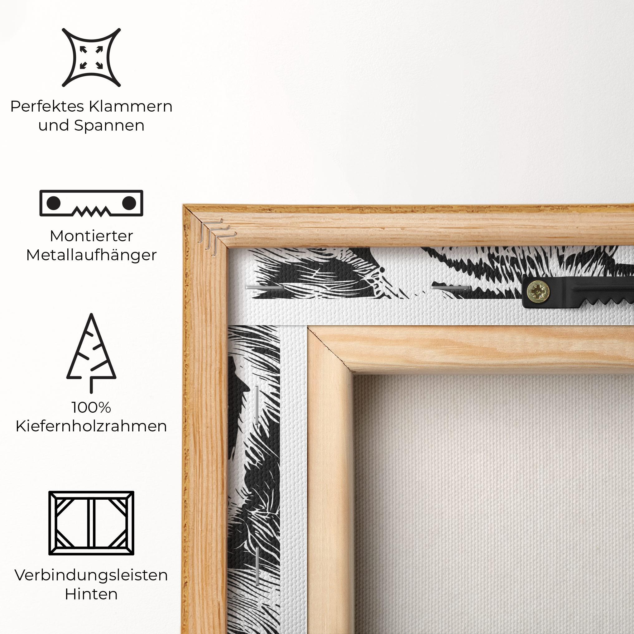 Leinwandbild Pretty Tiger Head mockup 5