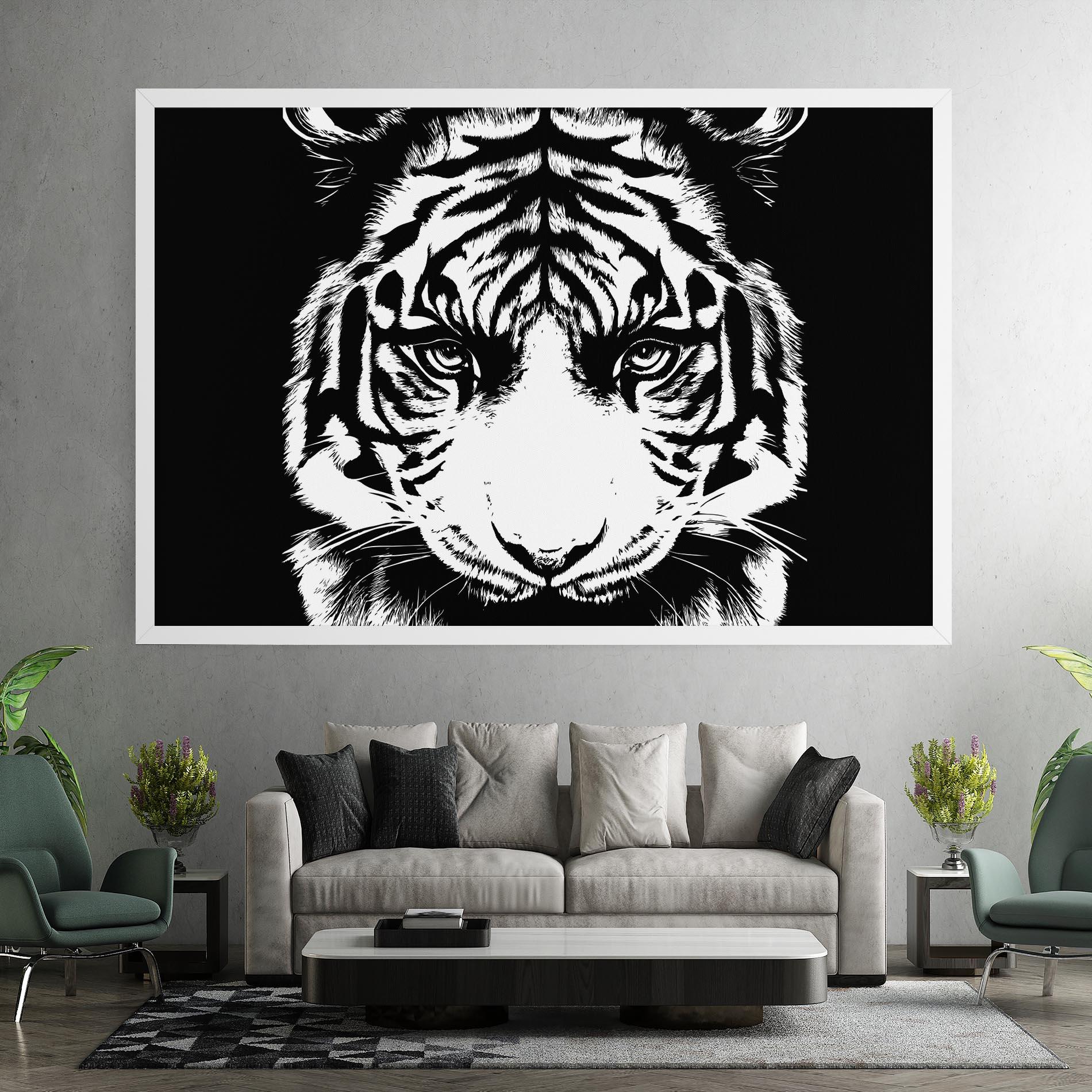 Leinwandbild Big Eyes Tiger mockup 7