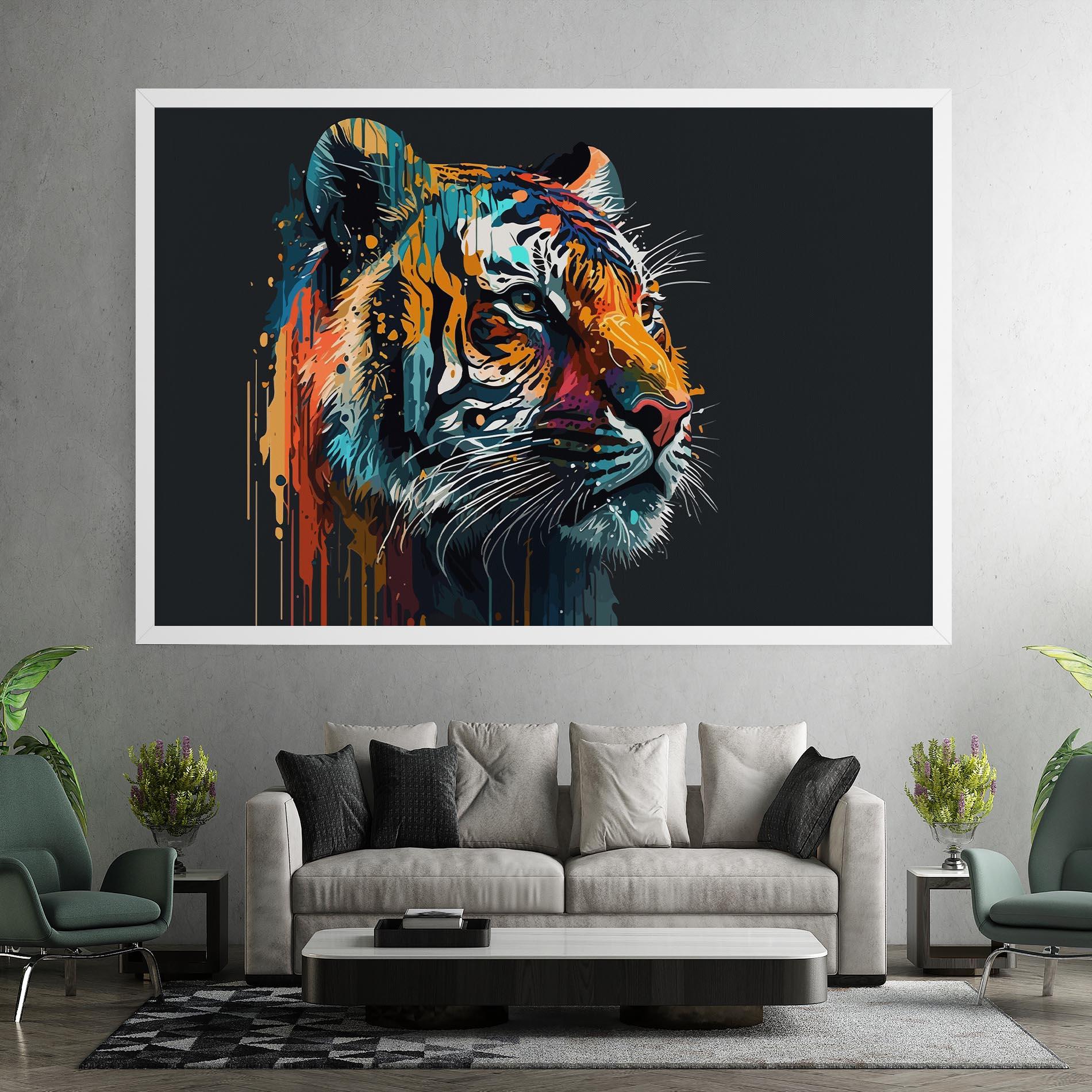 Leinwandbild Color Mix Tiger mockup 7