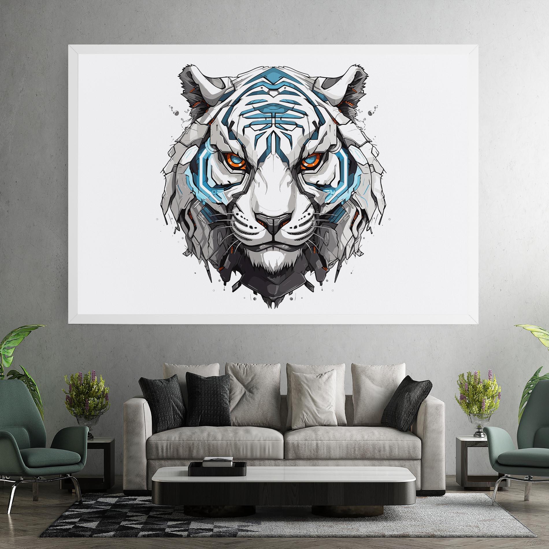 Leinwandbild Cyborg Tiger mockup 7