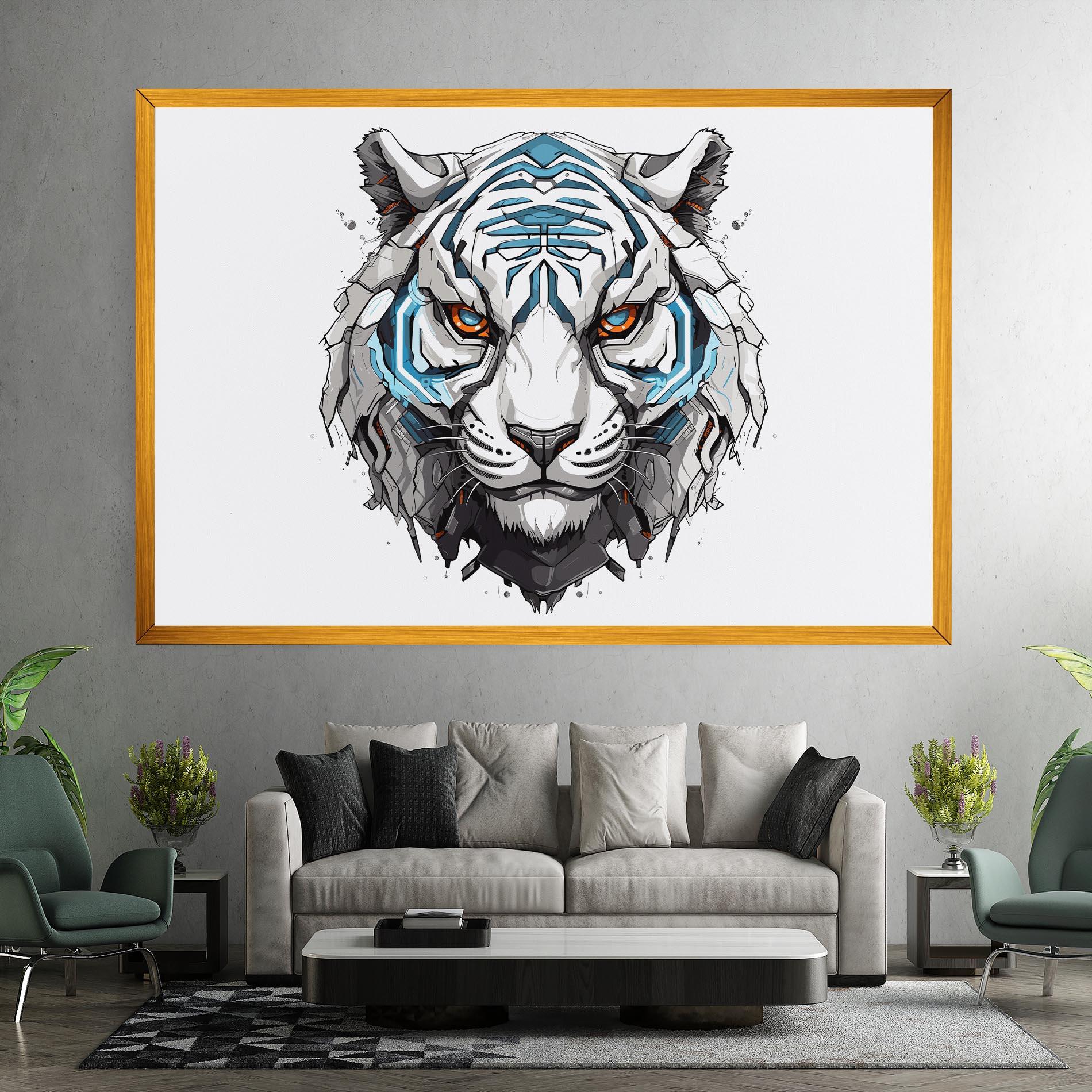 Leinwandbild Cyborg Tiger mockup 7