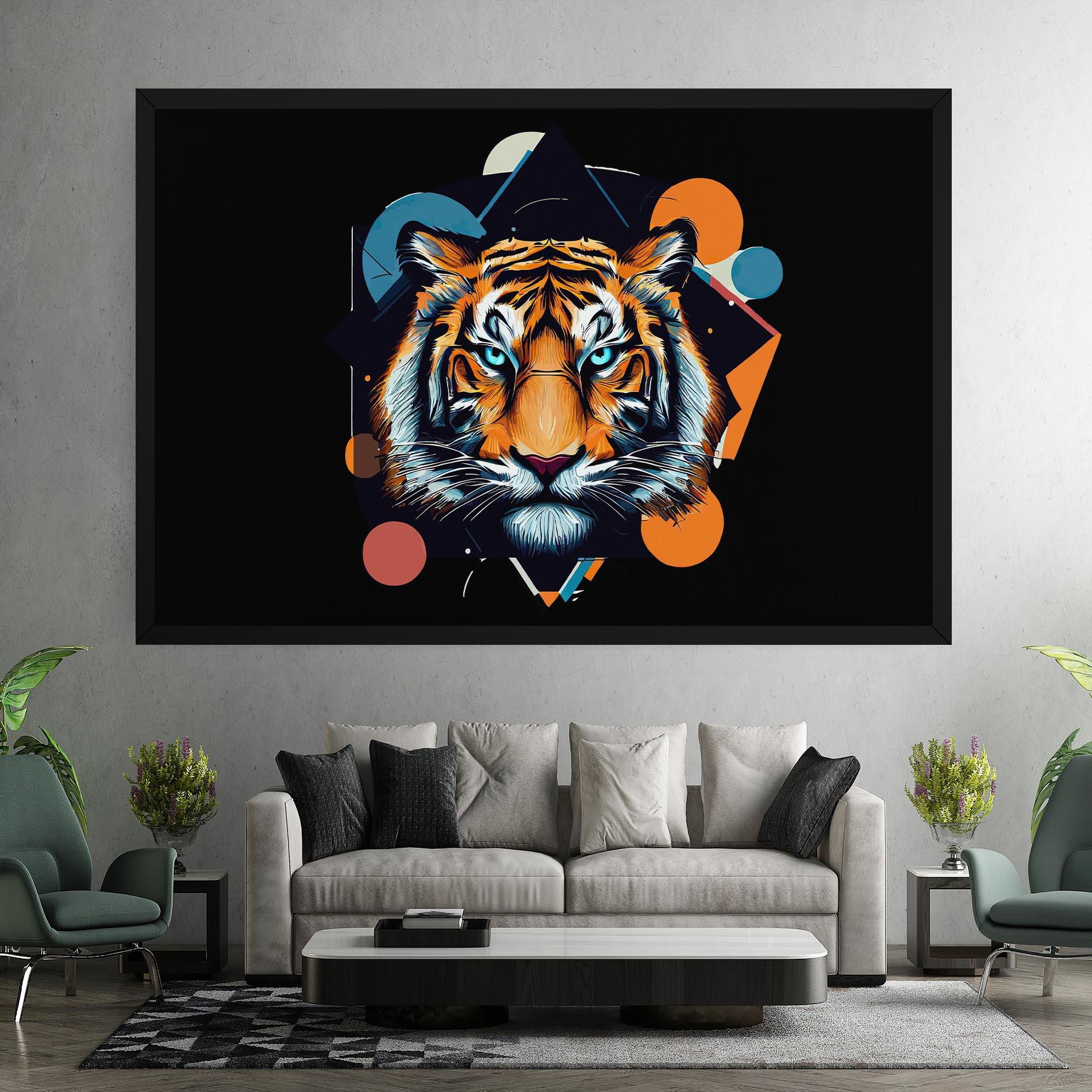 Leinwandbild Geometric Tiger mockup 7