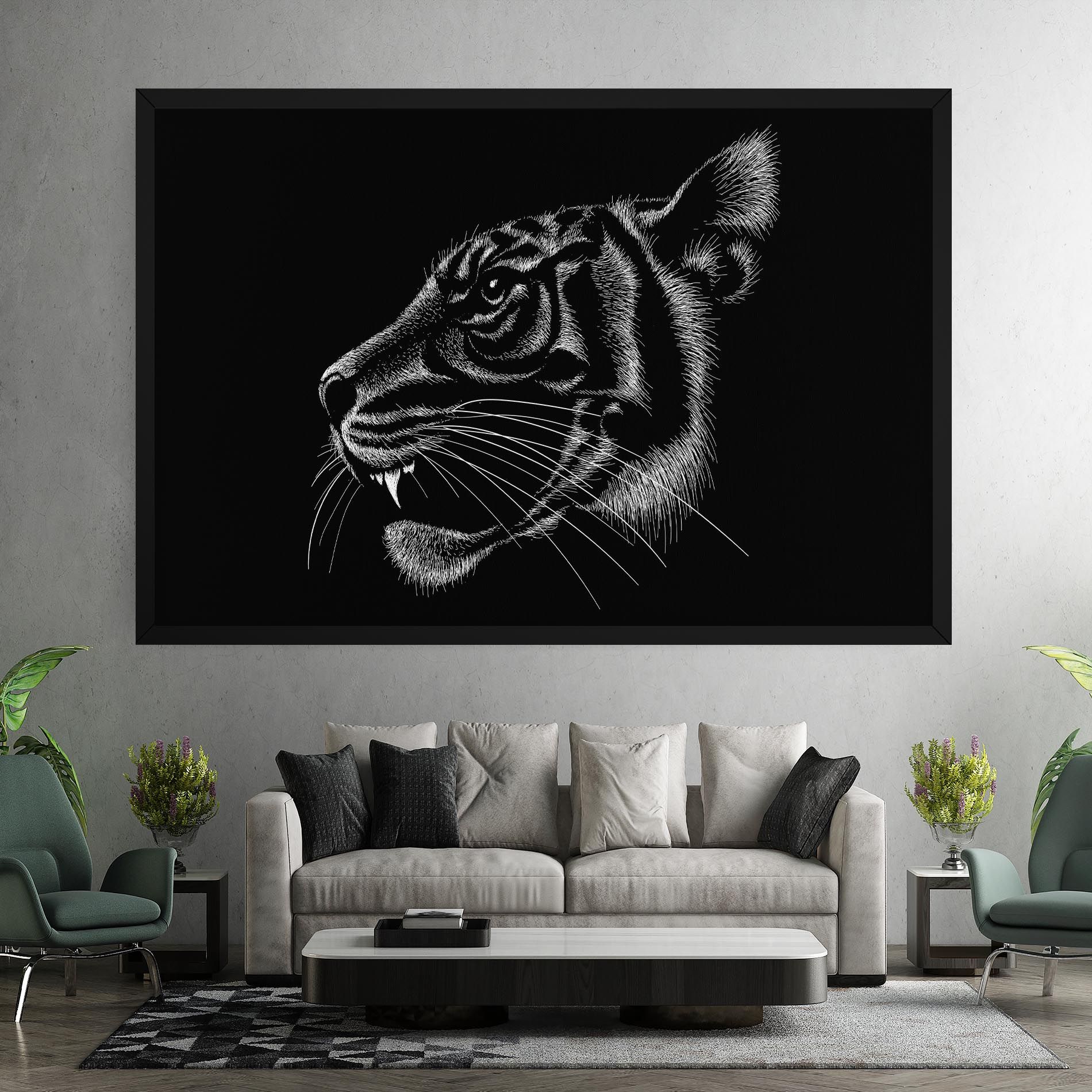 Tiger White Head mockup 7