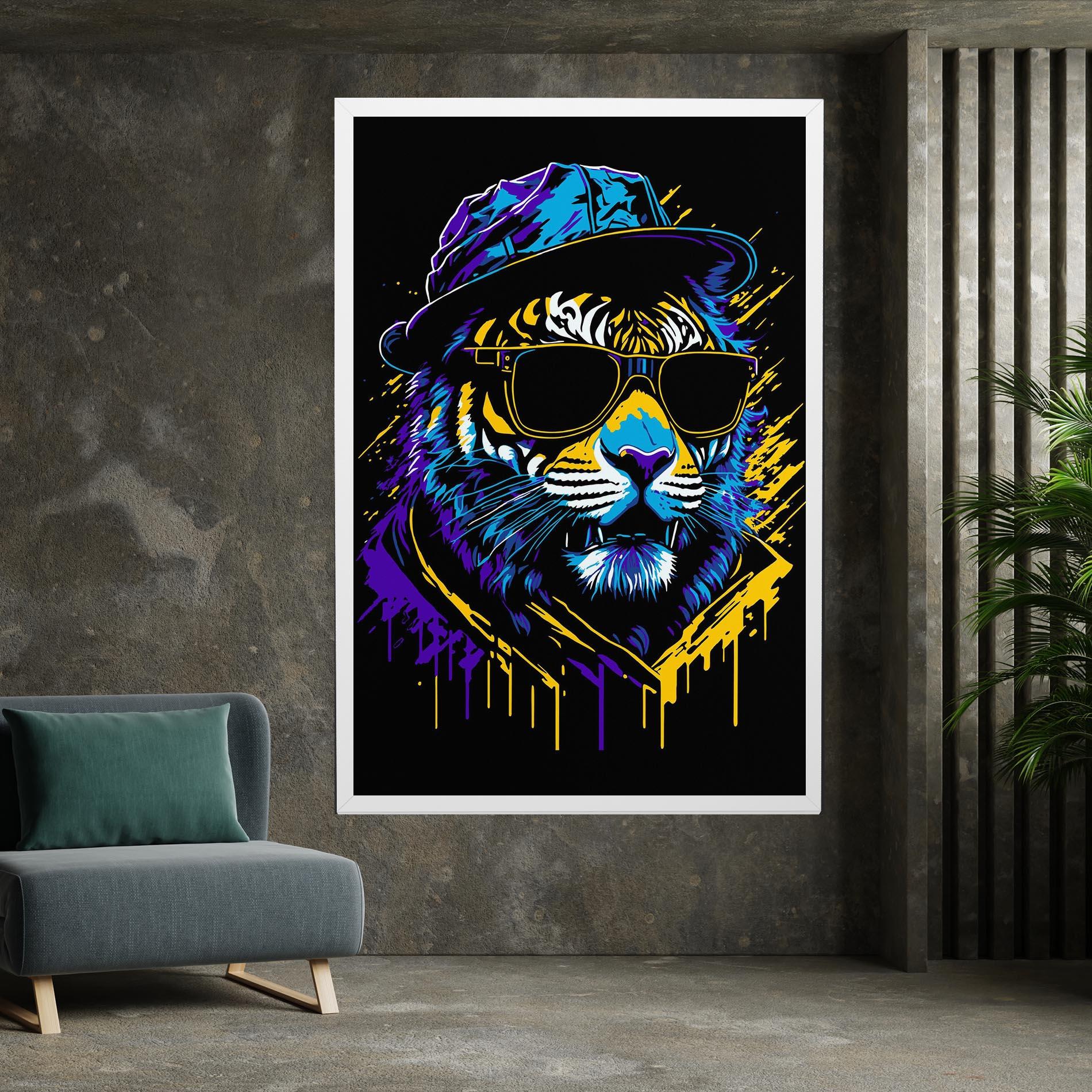 Leinwandbild Glasses Tiger mockup 7