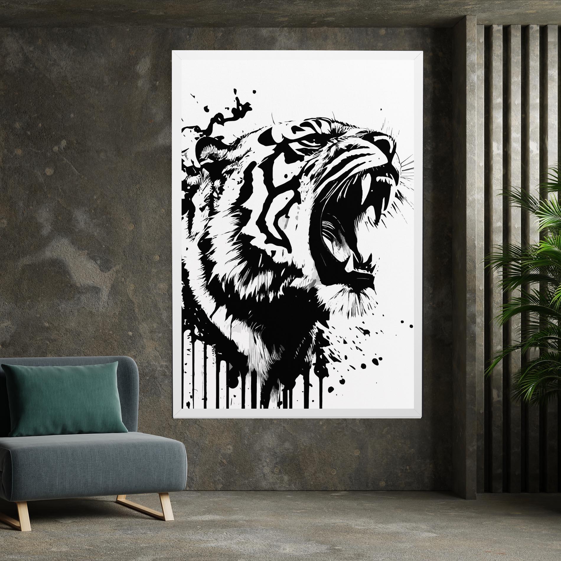 Leinwandbild Ink Art Tiger mockup 7