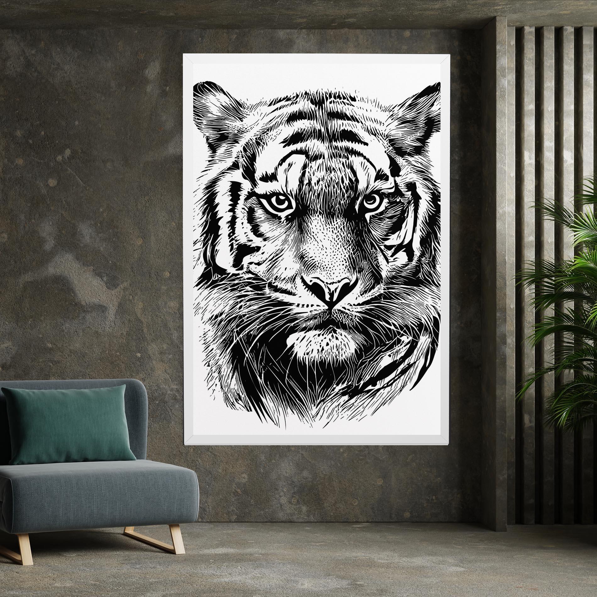 Leinwandbild Pretty Tiger Head mockup 7