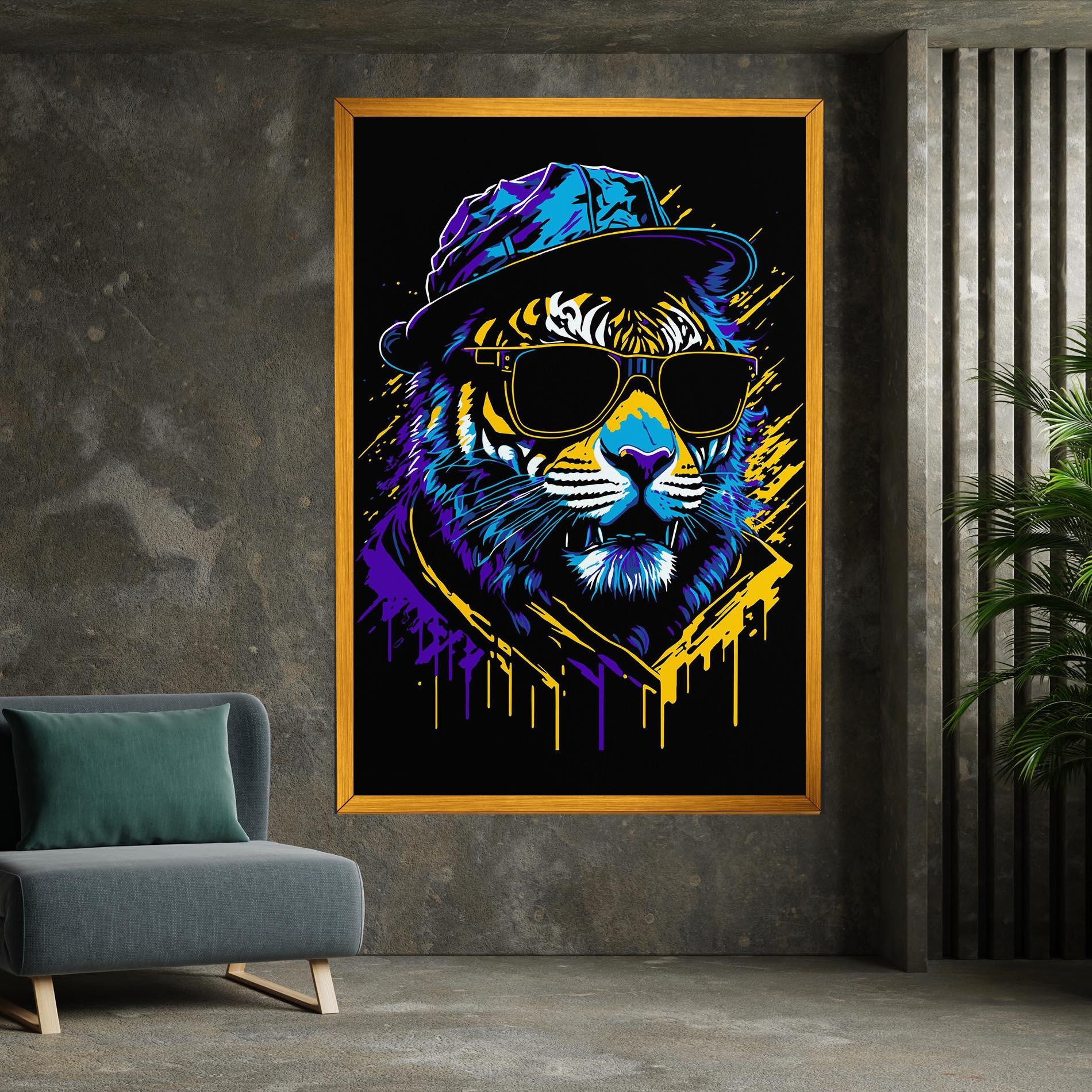 Leinwandbild Glasses Tiger mockup 7