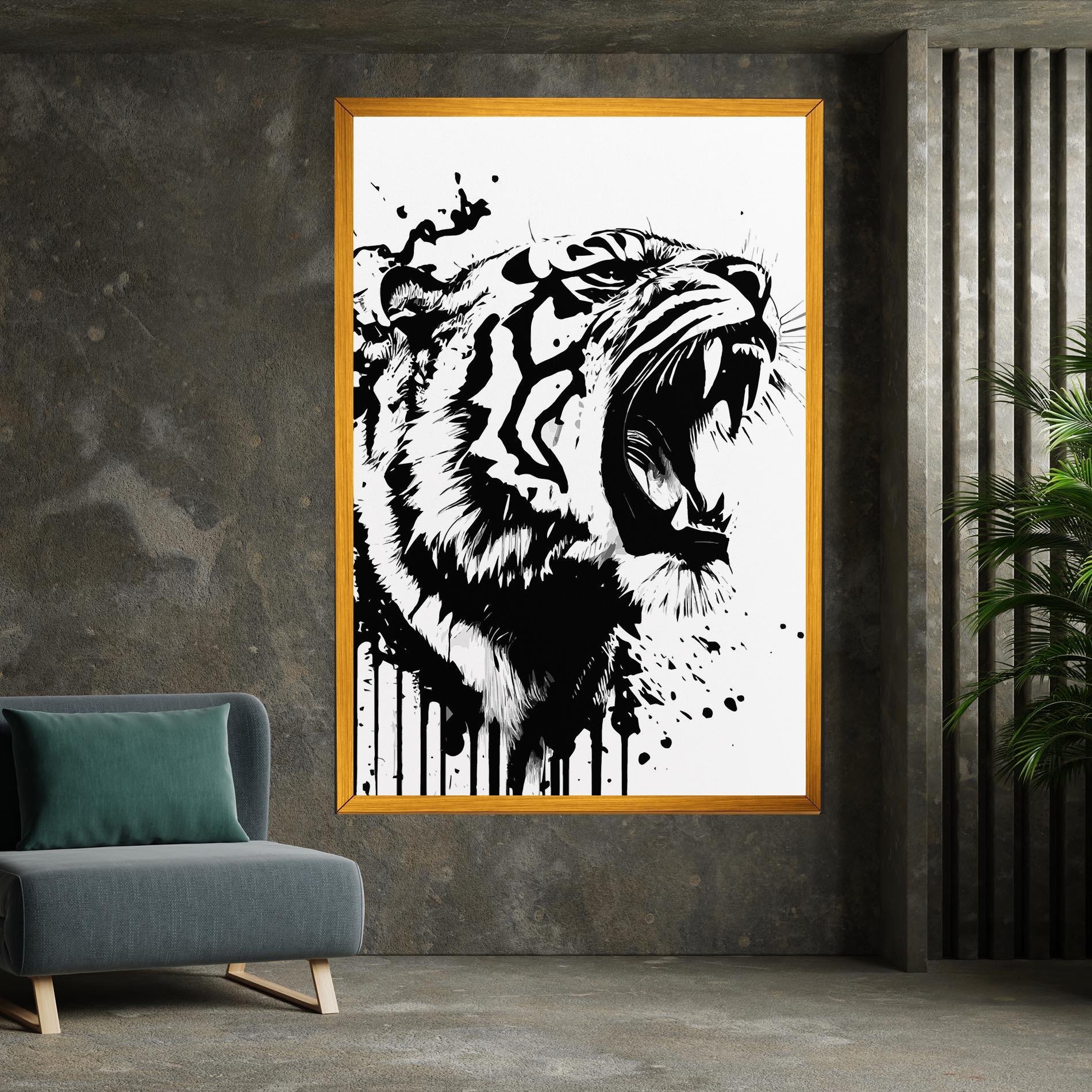 Leinwandbild Ink Art Tiger mockup 7