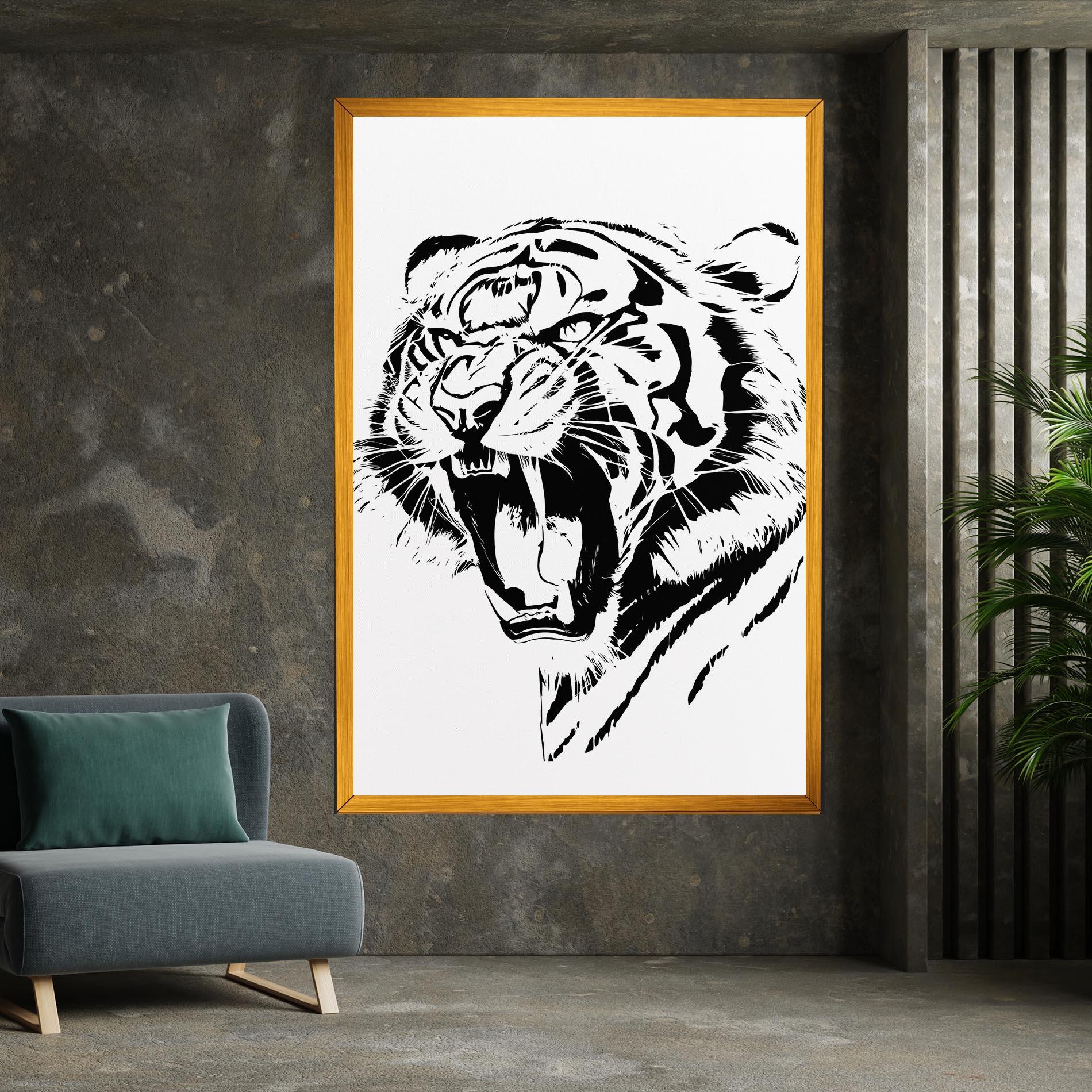 Leinwandbild Roaring Tiger mockup 7