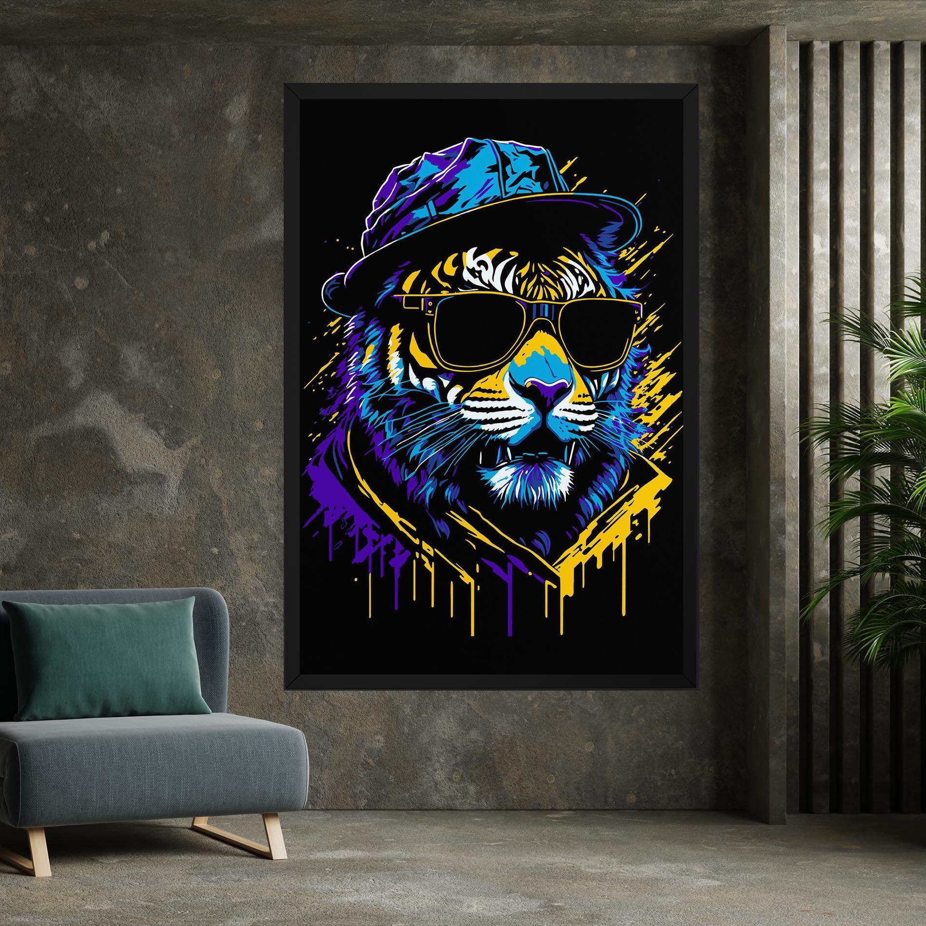 Leinwandbild Glasses Tiger mockup 7