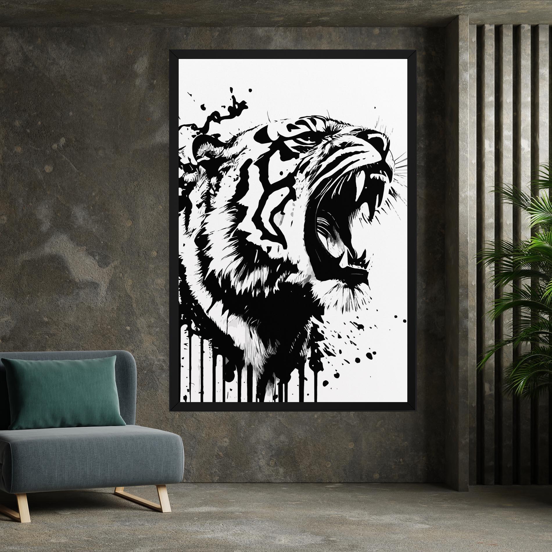 Leinwandbild Ink Art Tiger mockup 7
