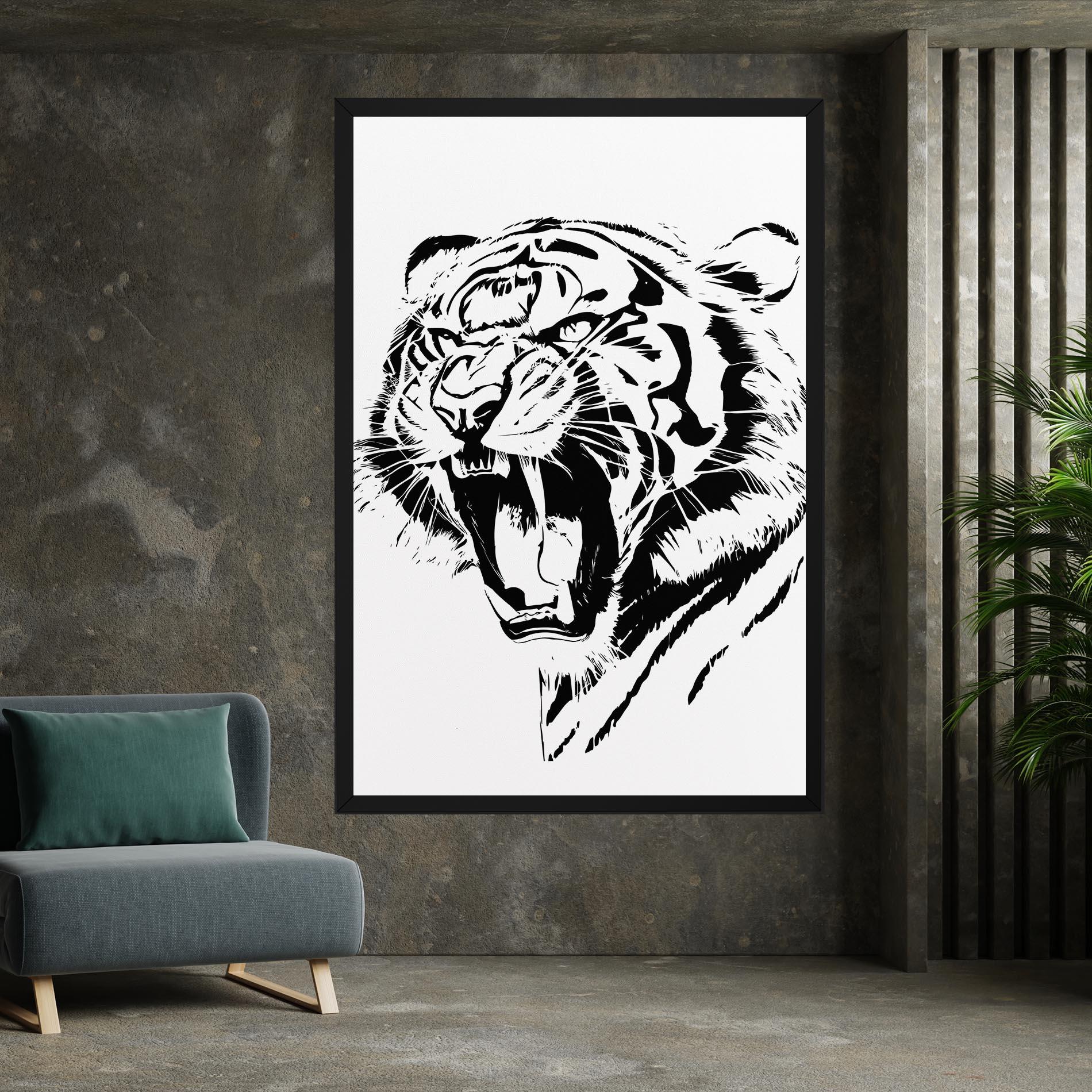 Leinwandbild Roaring Tiger mockup 7