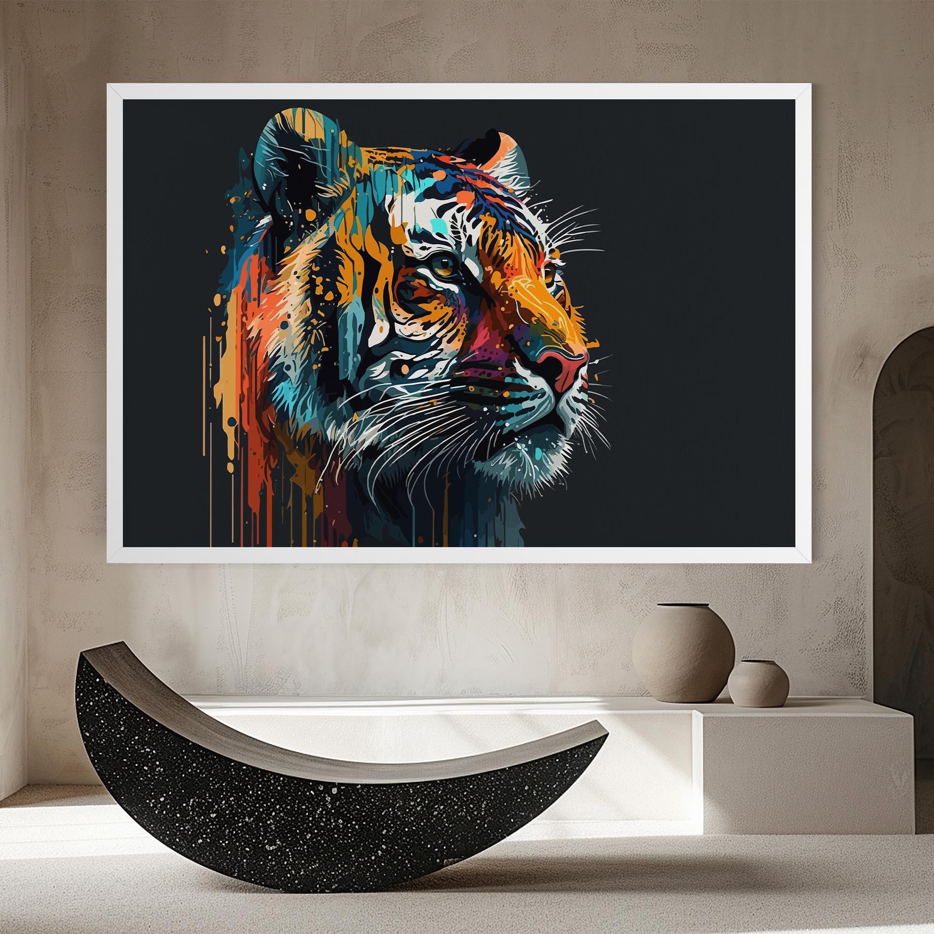 Leinwandbild Color Mix Tiger mockup 8