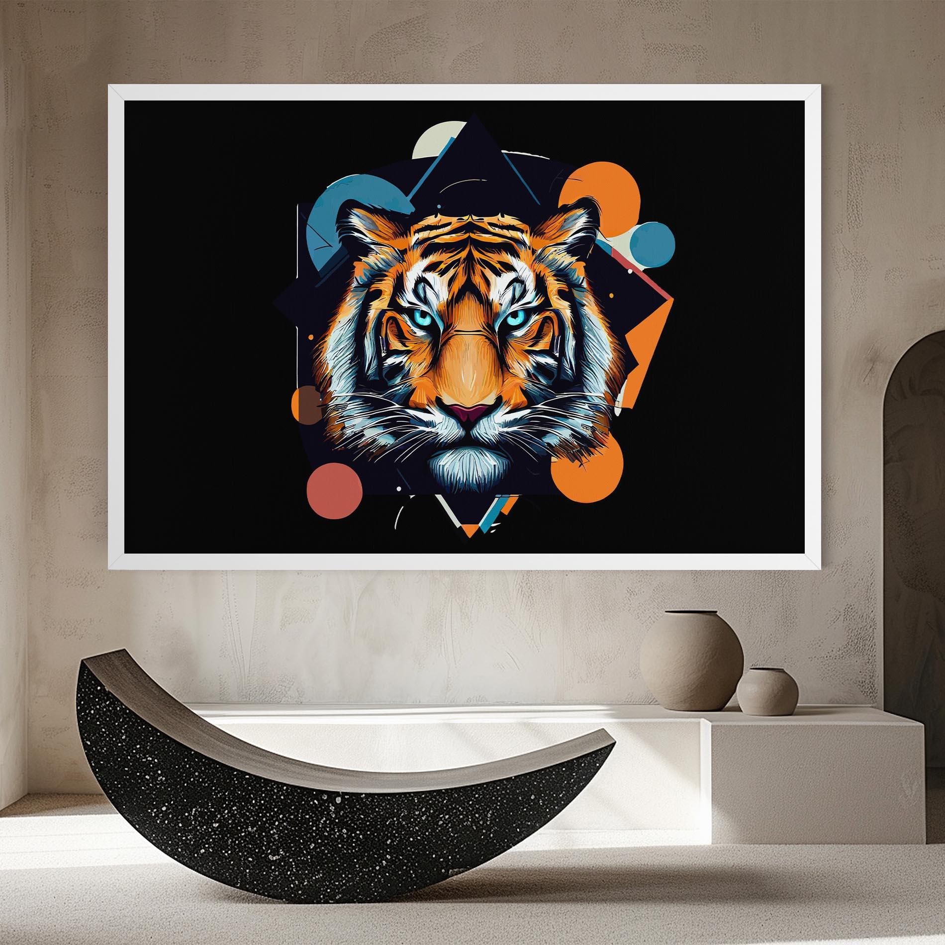 Leinwandbild Geometric Tiger mockup 8