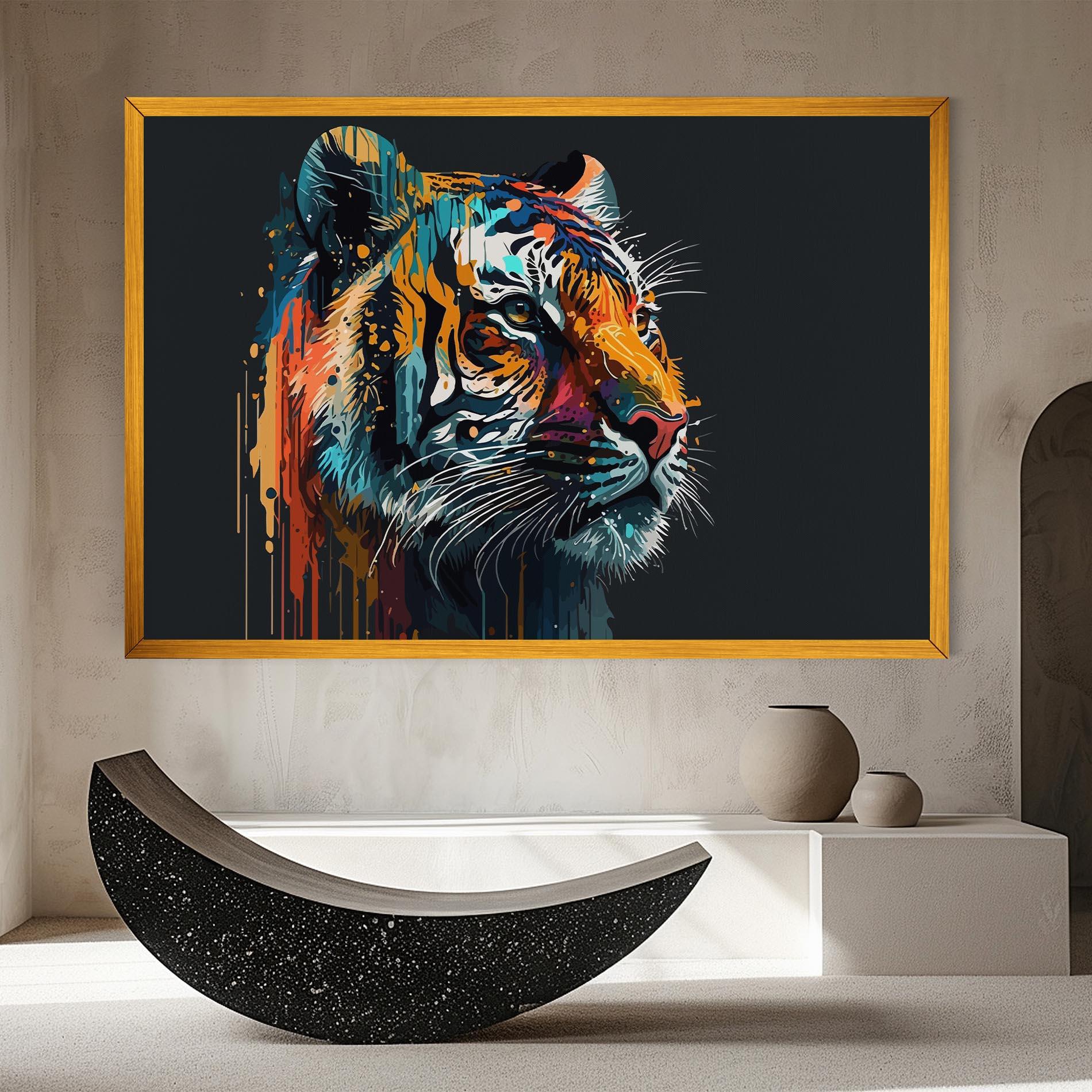 Leinwandbild Color Mix Tiger mockup 8