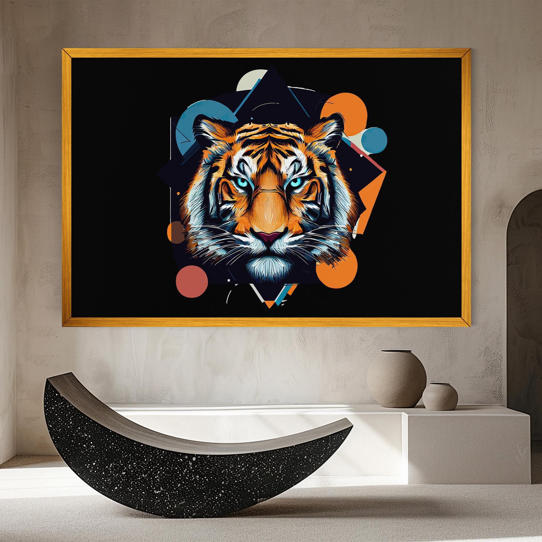 Leinwandbild Geometric Tiger mockup 8