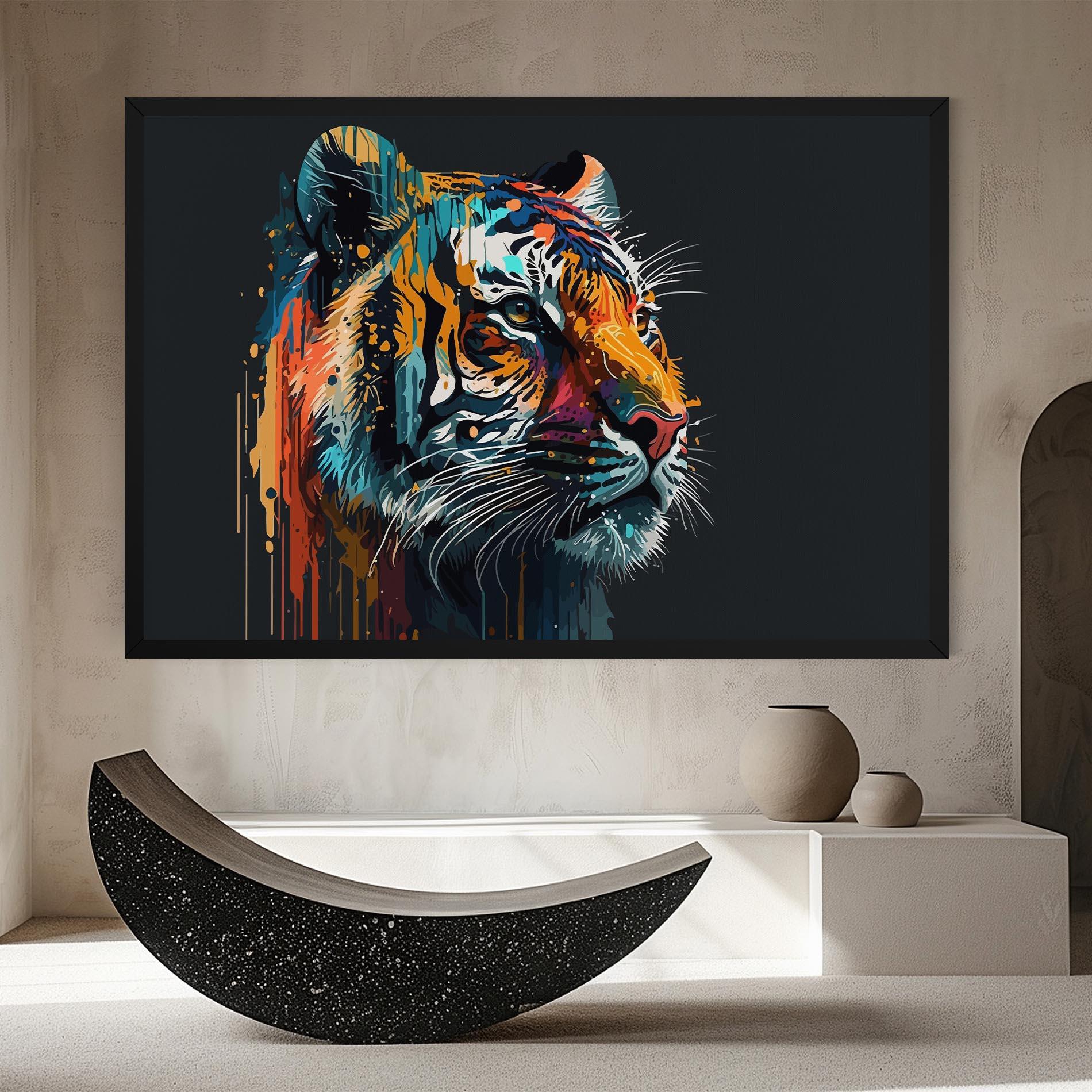 Leinwandbild Color Mix Tiger mockup 8