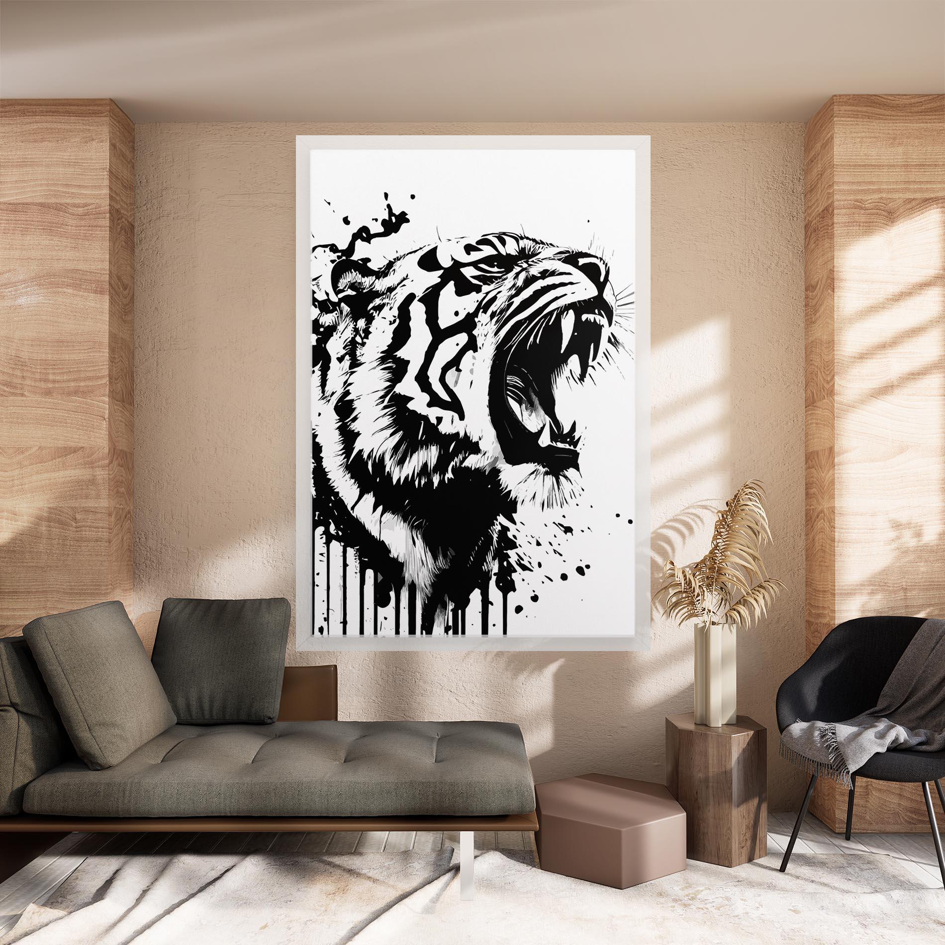 Leinwandbild Ink Art Tiger mockup 8