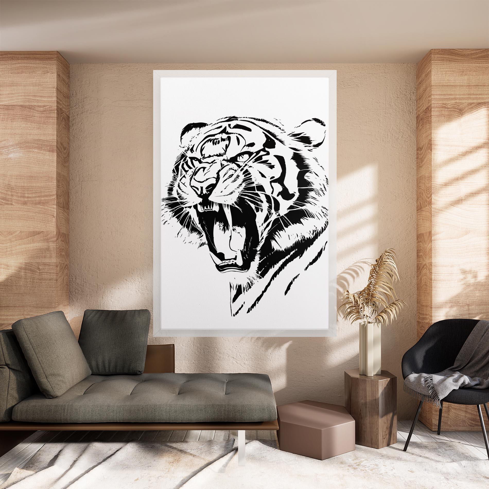 Leinwandbild Roaring Tiger mockup 8