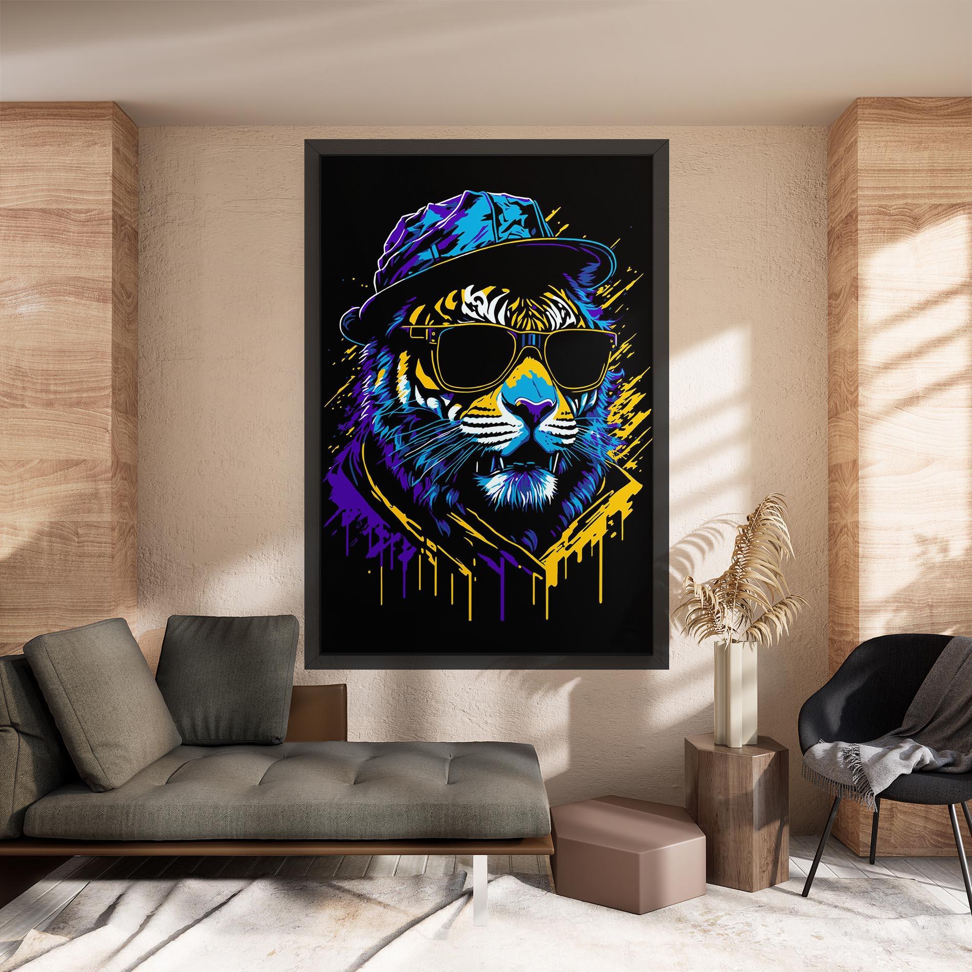 Leinwandbild Glasses Tiger mockup 8