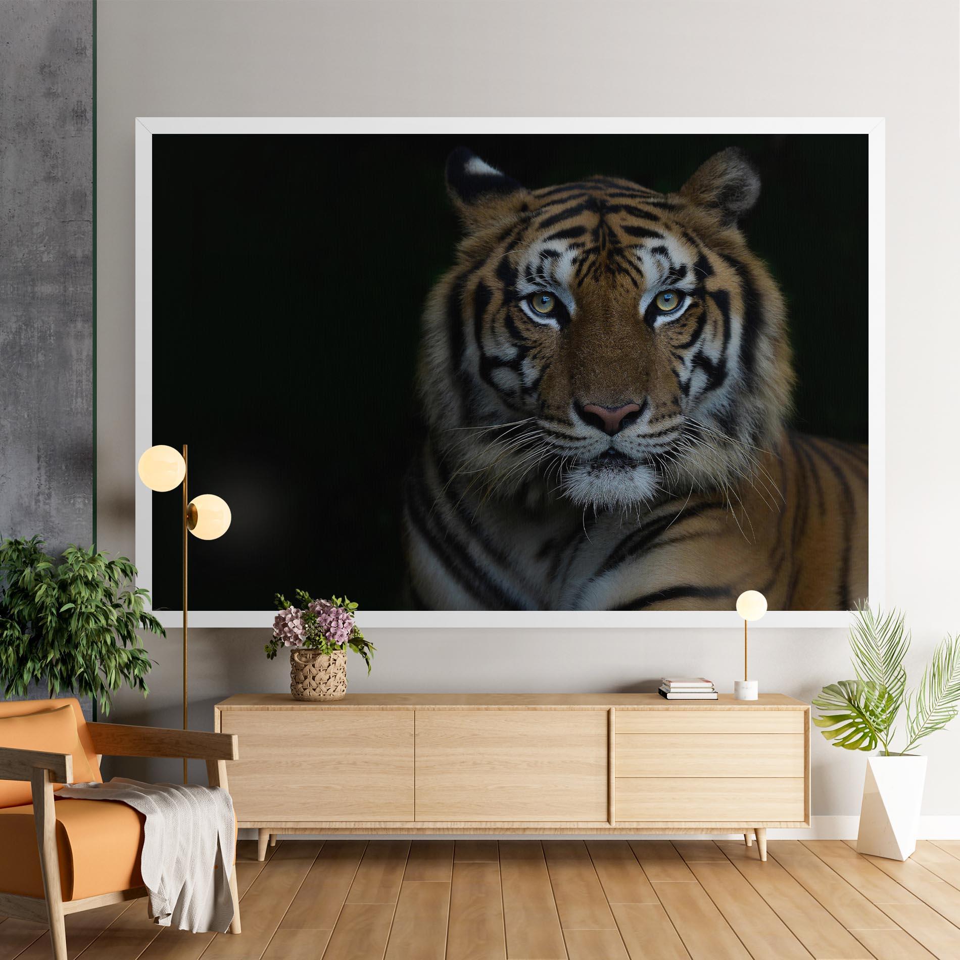 Leinwandbild Close Up Tiger mockup 9