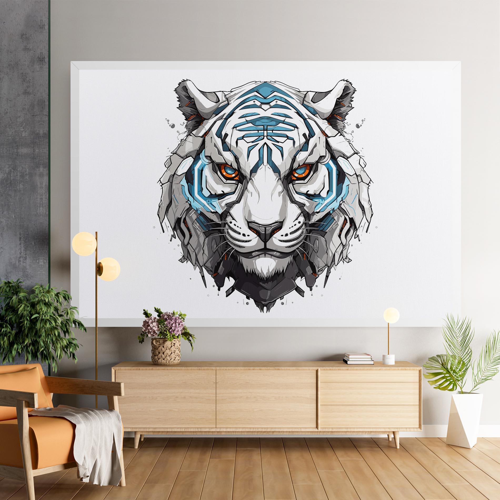 Leinwandbild Cyborg Tiger mockup 9