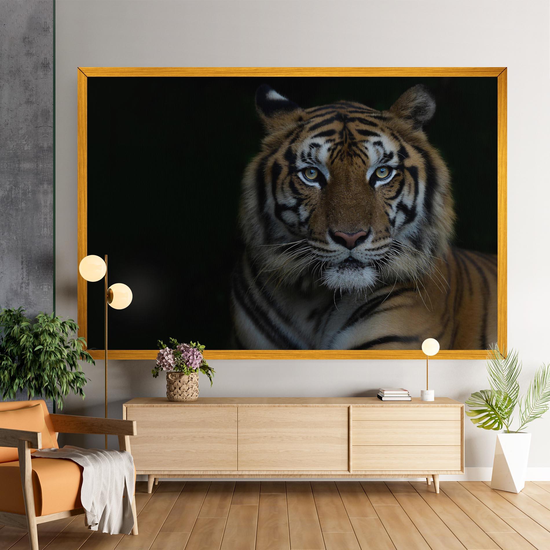 Leinwandbild Close Up Tiger mockup 9