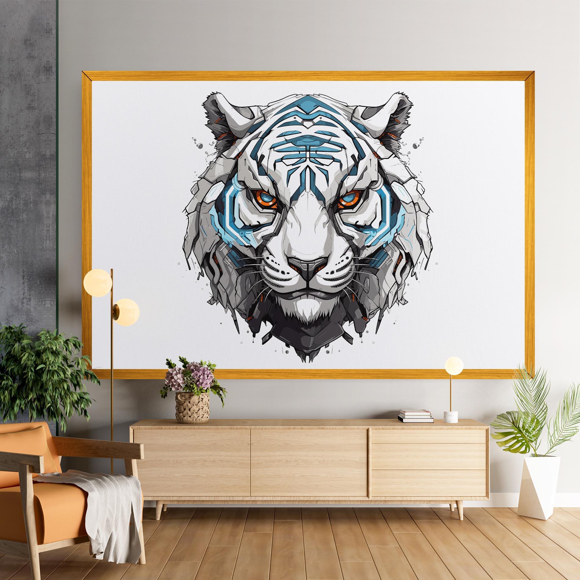 Leinwandbild Cyborg Tiger mockup 9