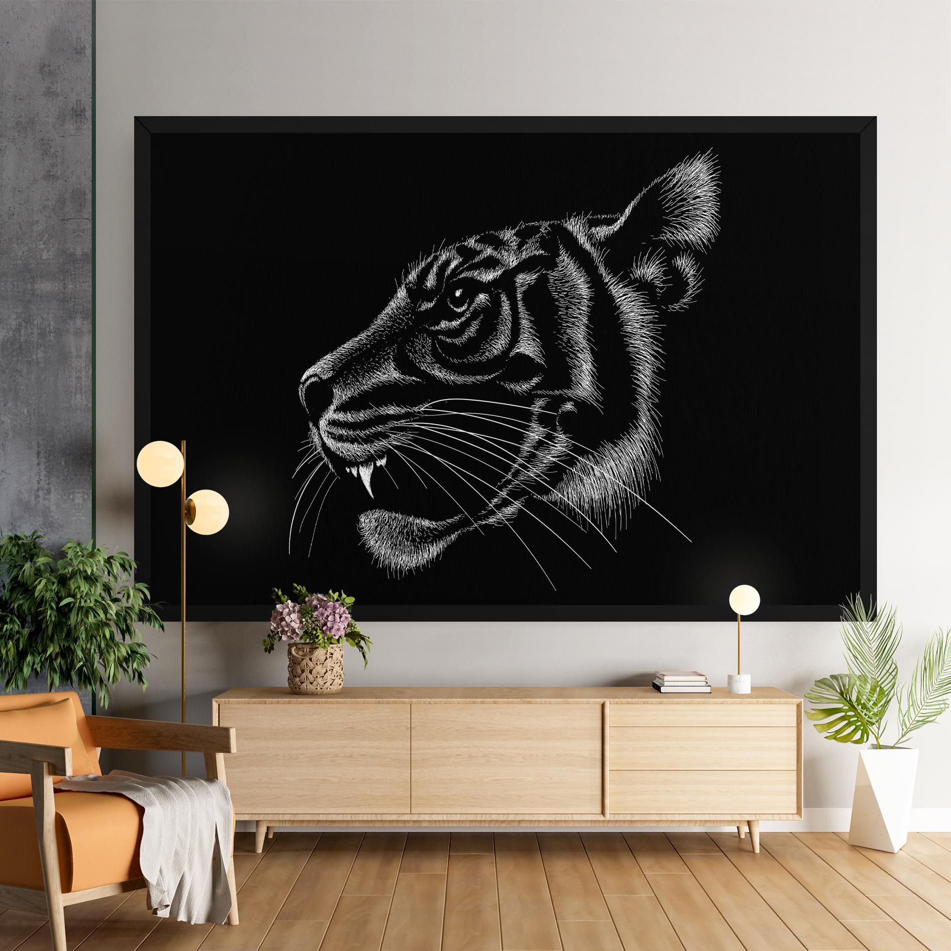 Tiger White Head mockup 9