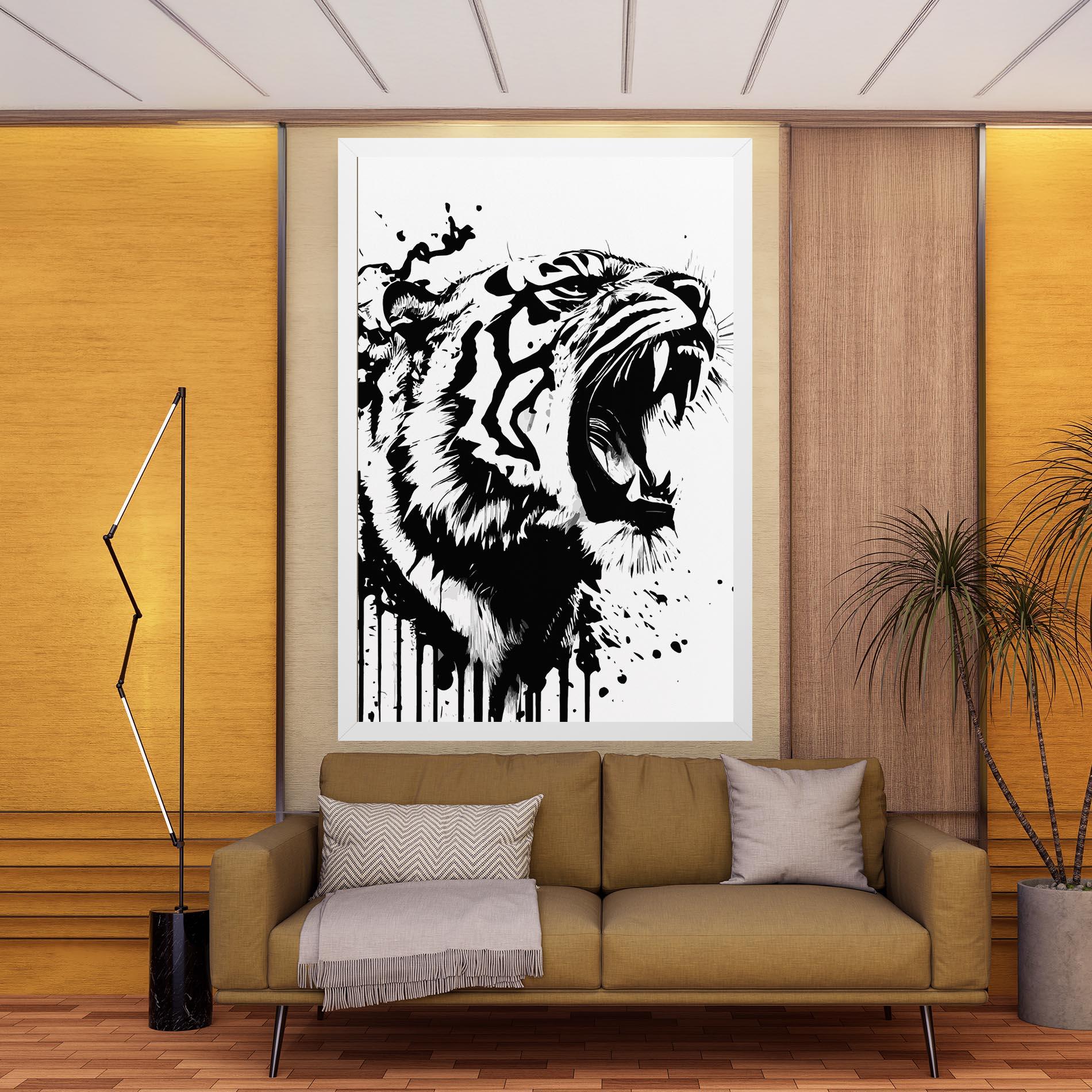 Leinwandbild Ink Art Tiger mockup 9