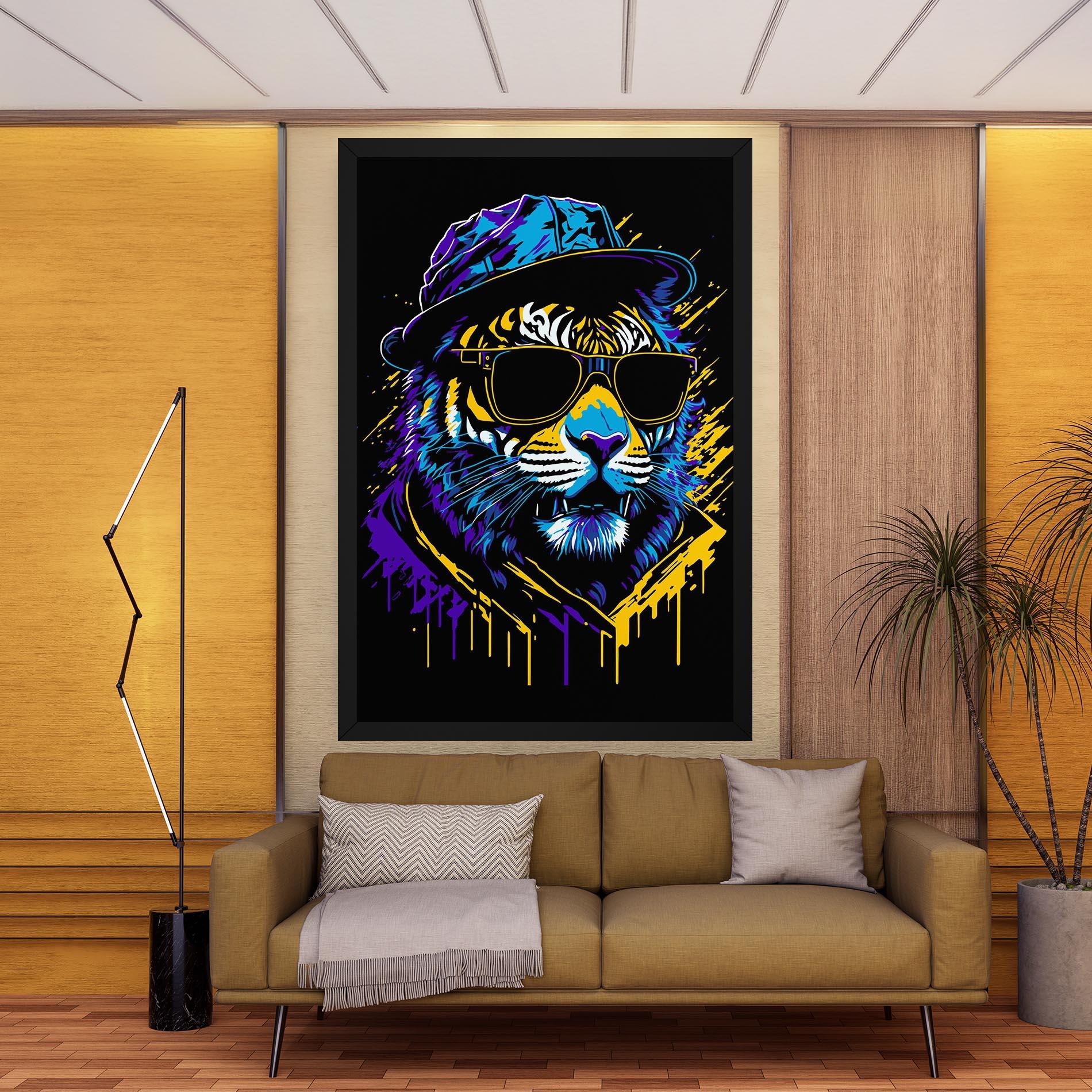 Leinwandbild Glasses Tiger mockup 9