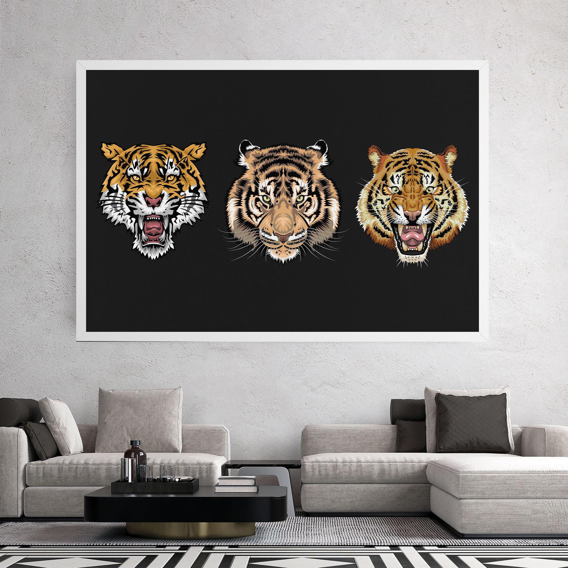 Leinwandbild 3 Tigers mockup 2