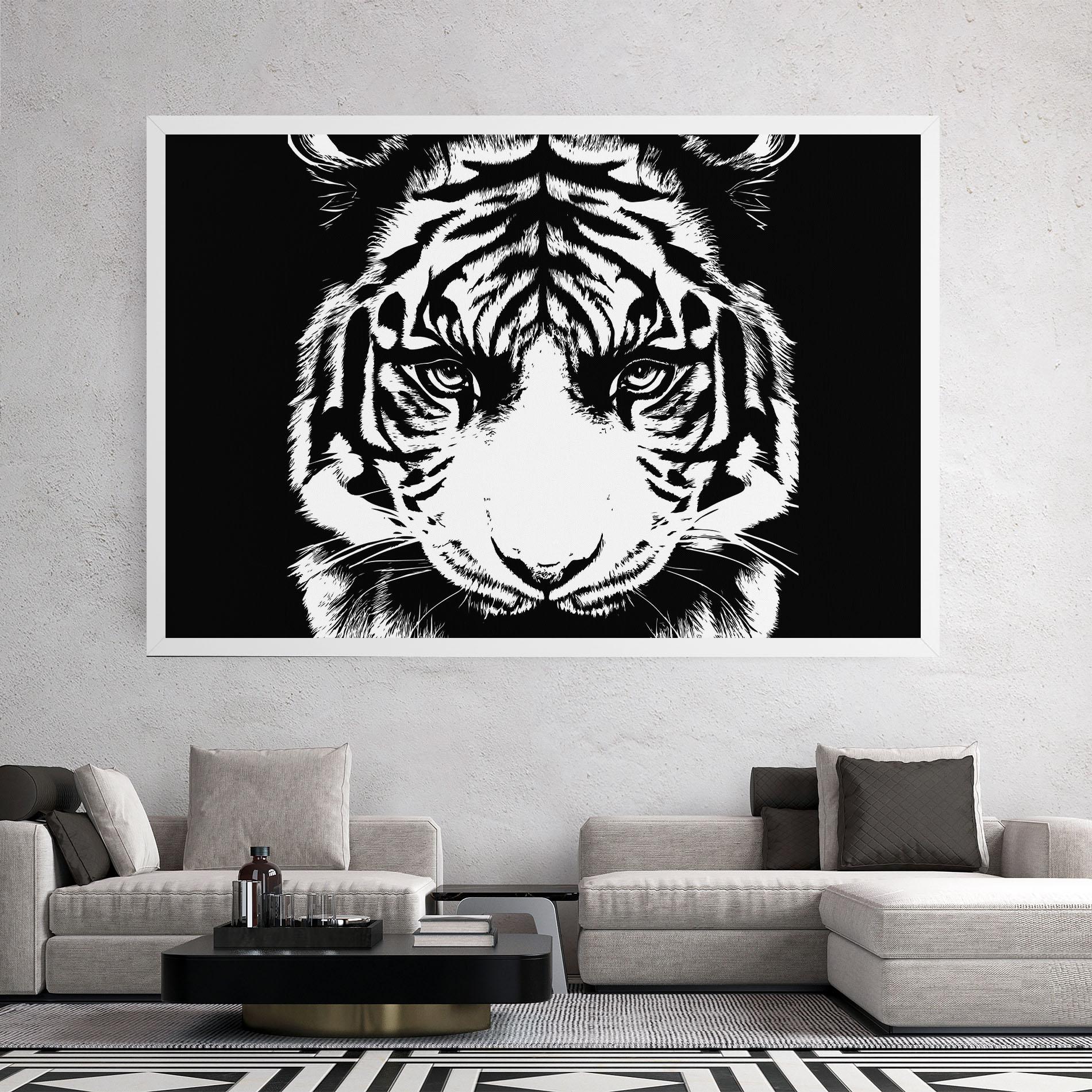 Leinwandbild Big Eyes Tiger mockup 2