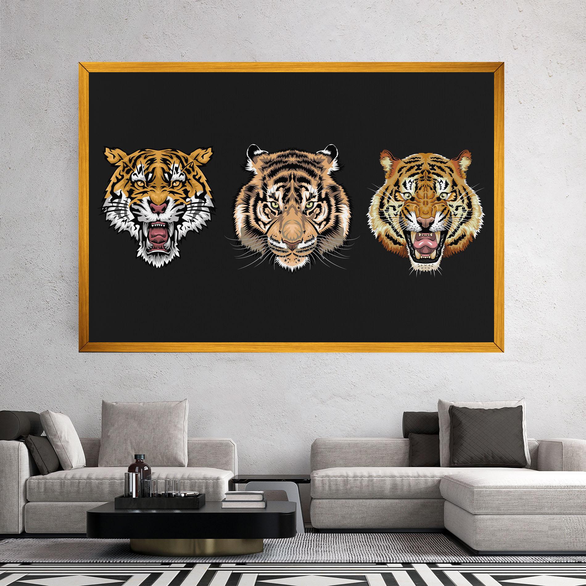 Leinwandbild 3 Tigers mockup 2