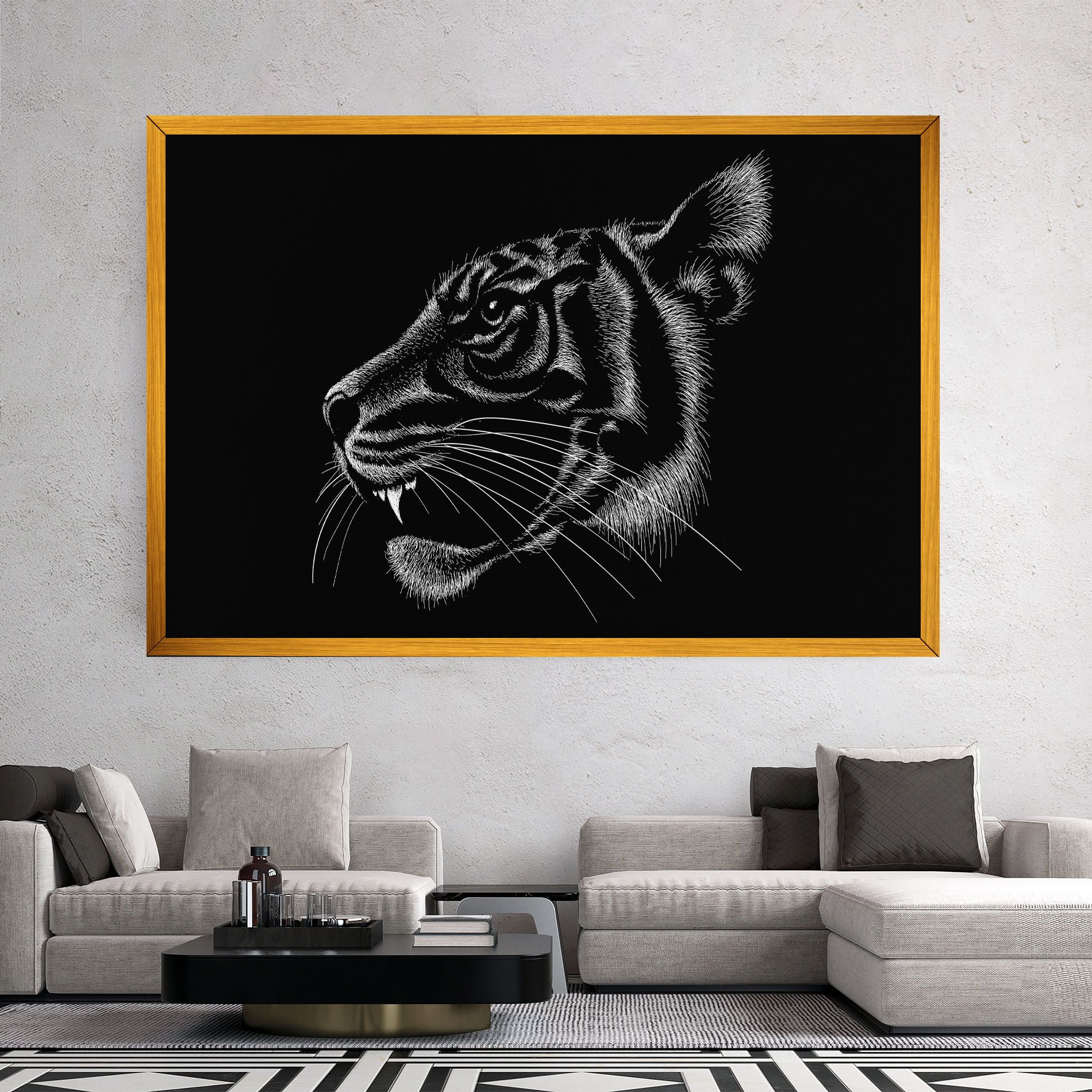 Tiger White Head mockup 2