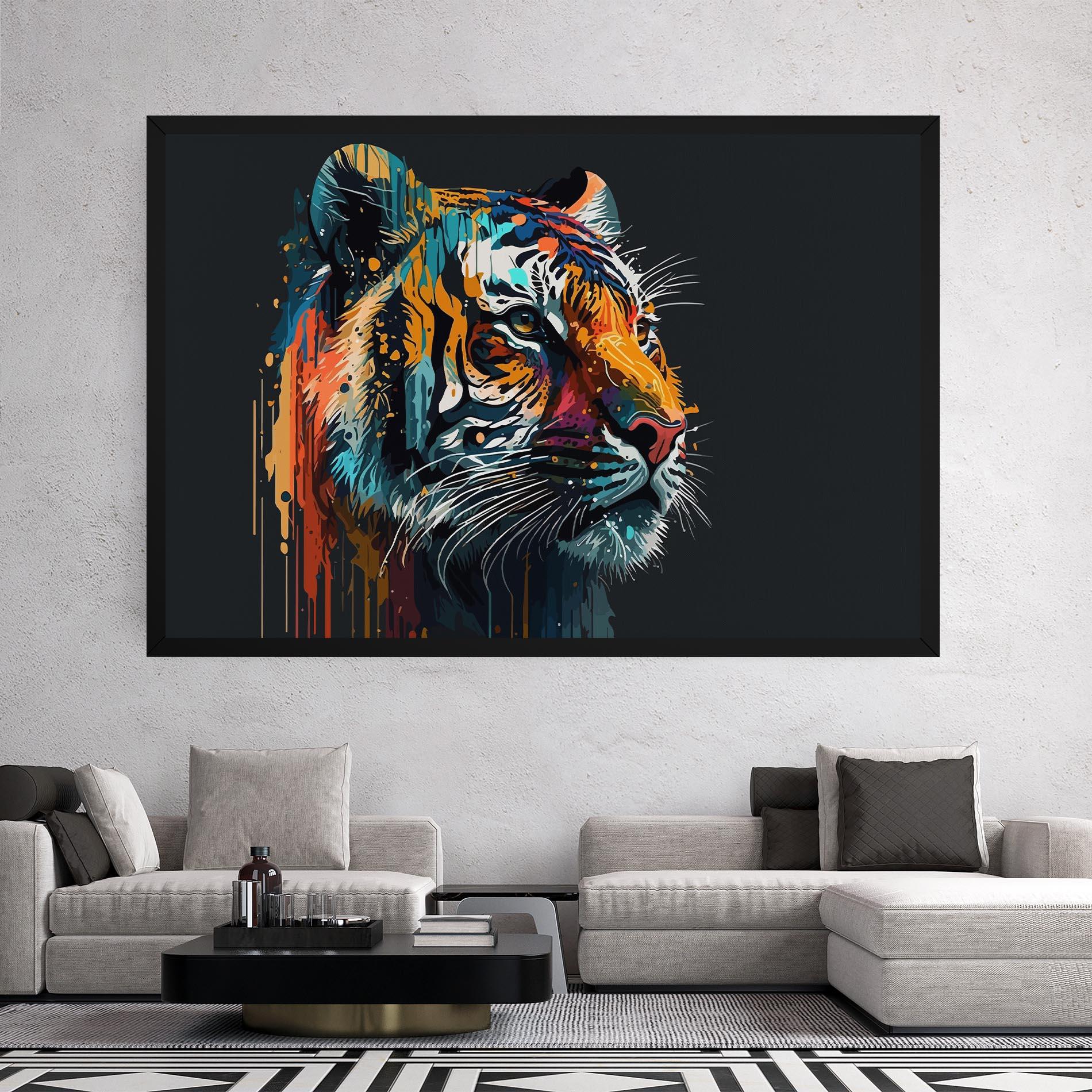 Leinwandbild Color Mix Tiger mockup 2