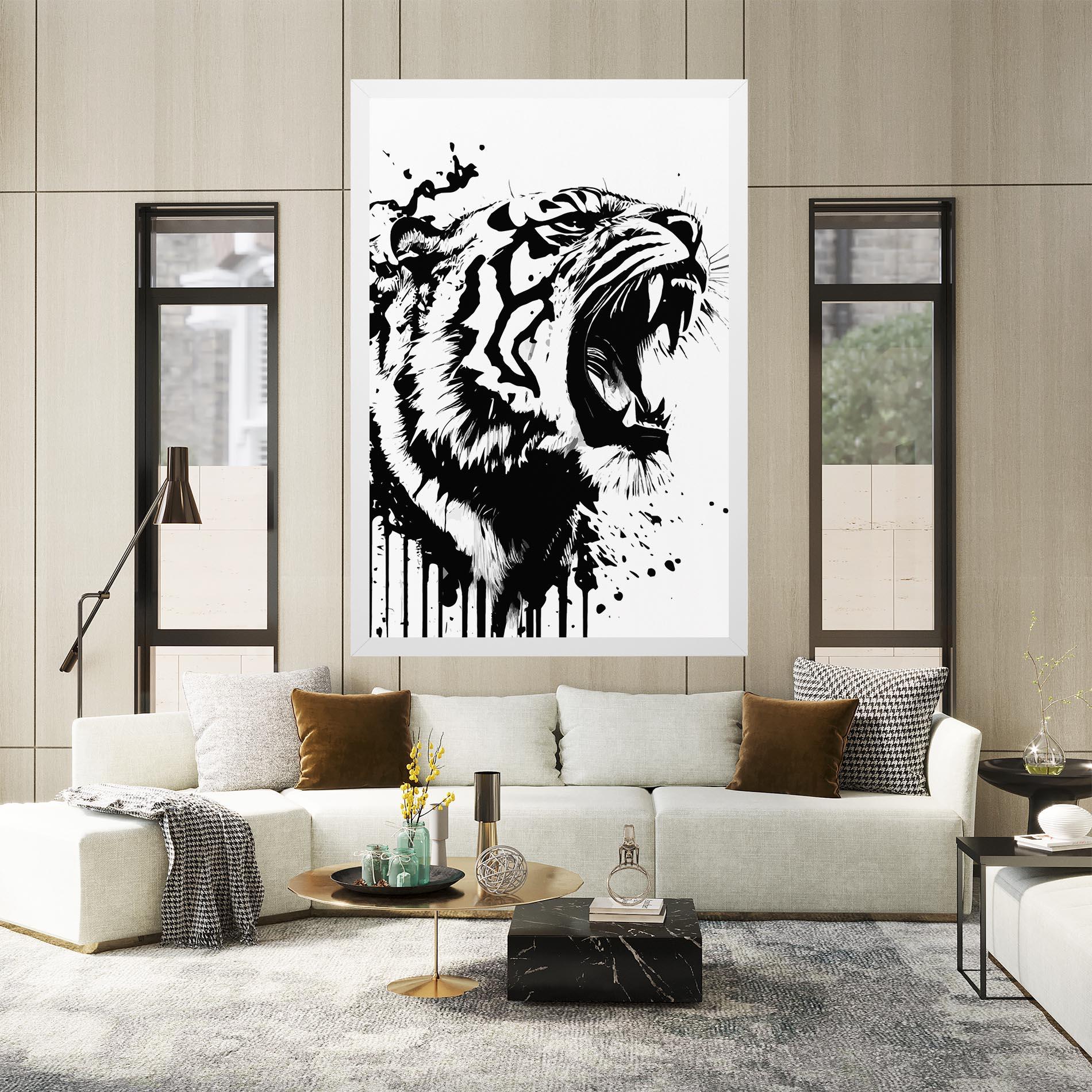 Leinwandbild Ink Art Tiger mockup 2