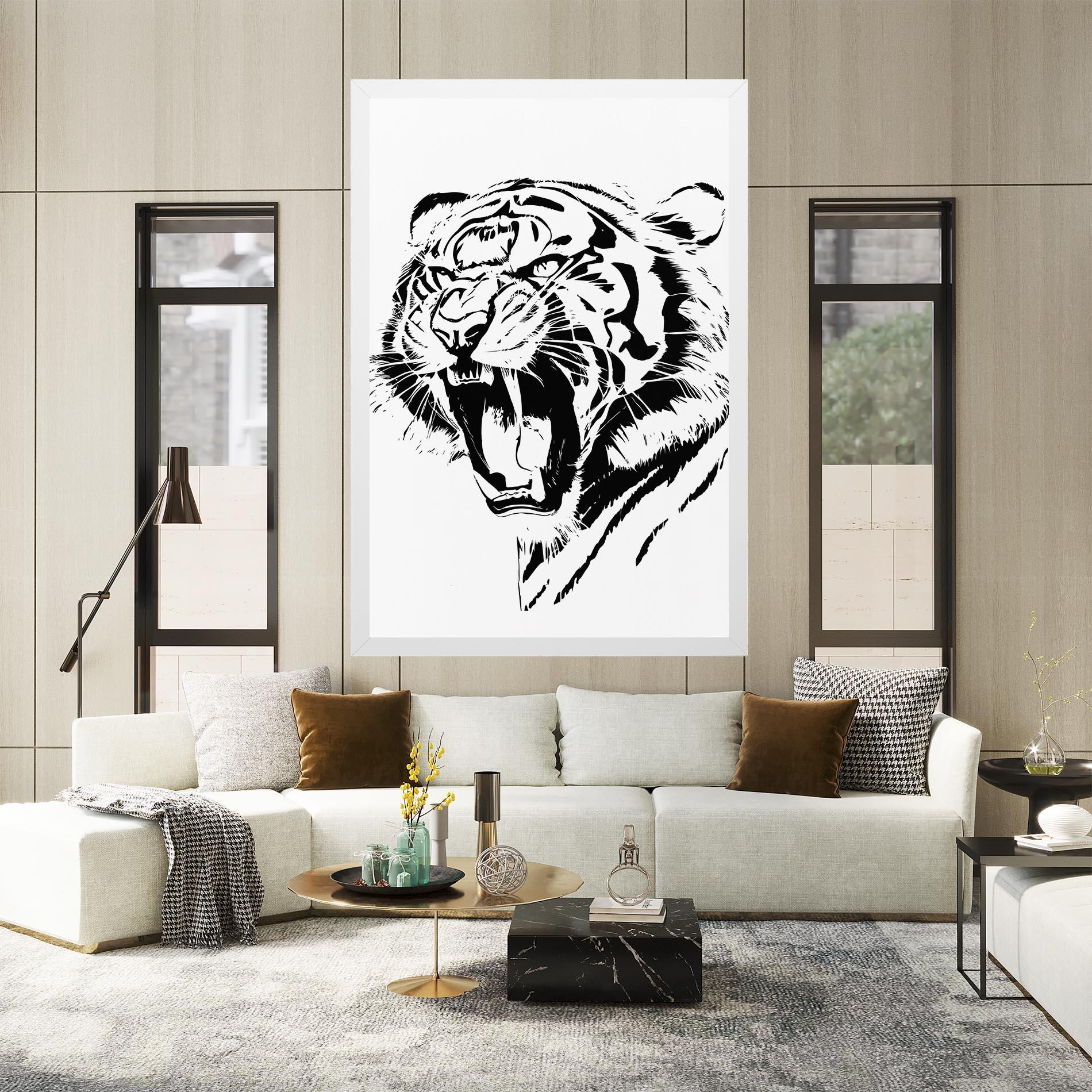 Leinwandbild Roaring Tiger mockup 2