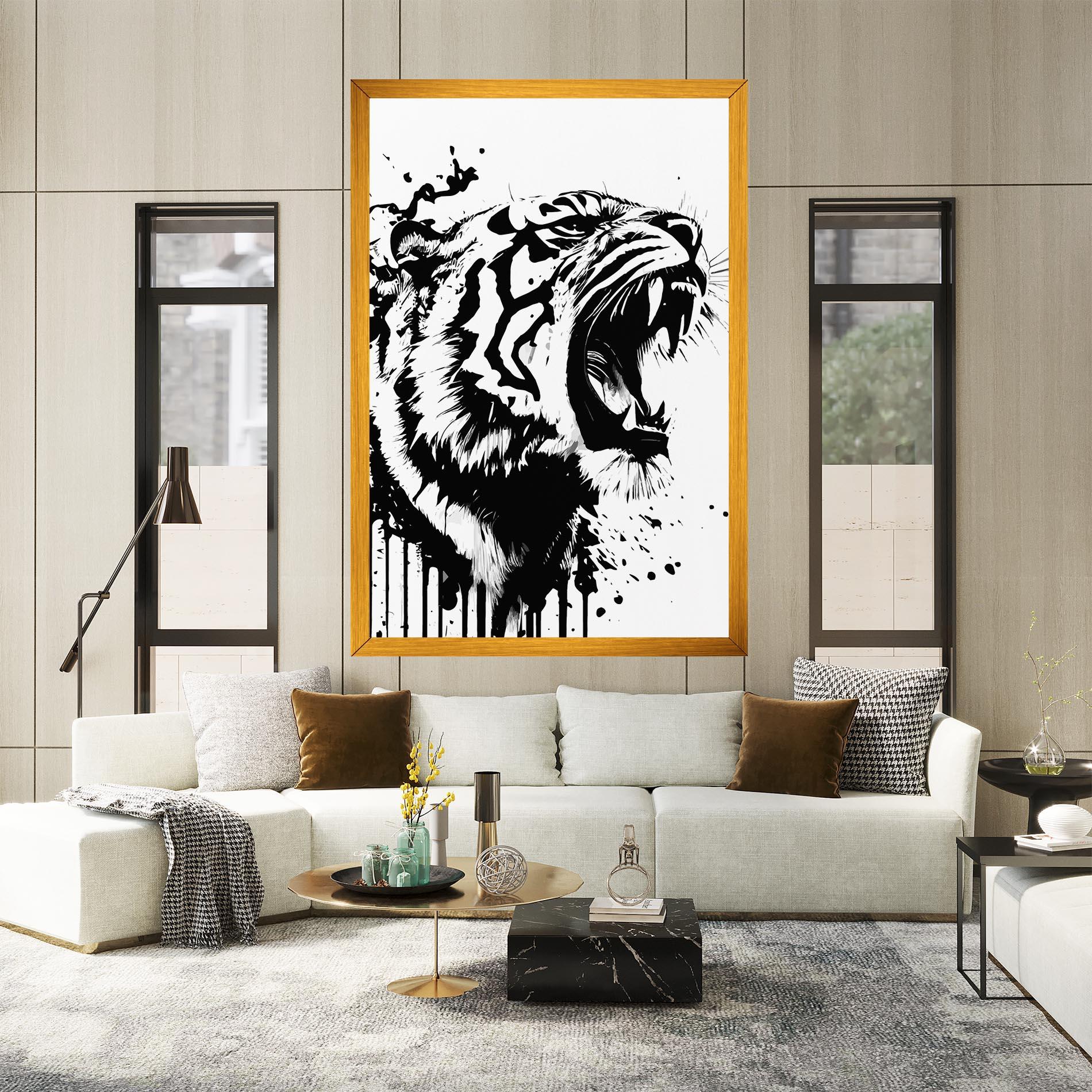 Leinwandbild Ink Art Tiger mockup 2