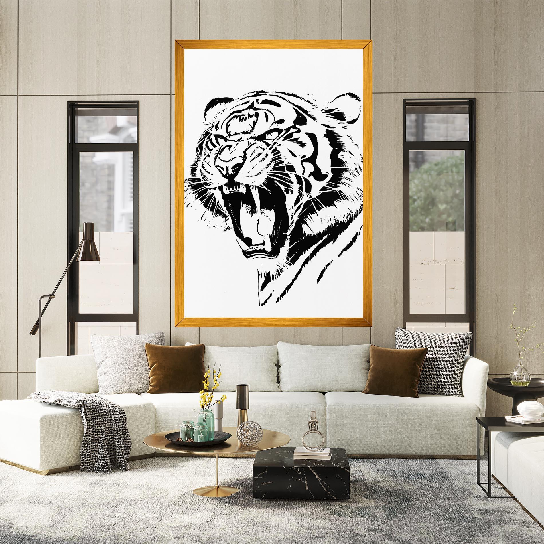 Leinwandbild Roaring Tiger mockup 2