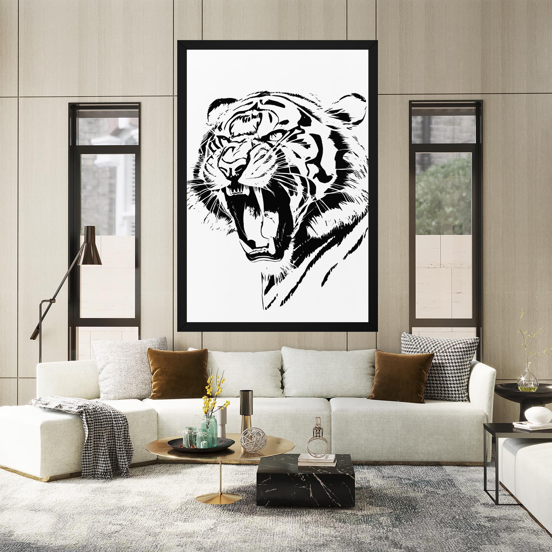 Leinwandbild Roaring Tiger mockup 2